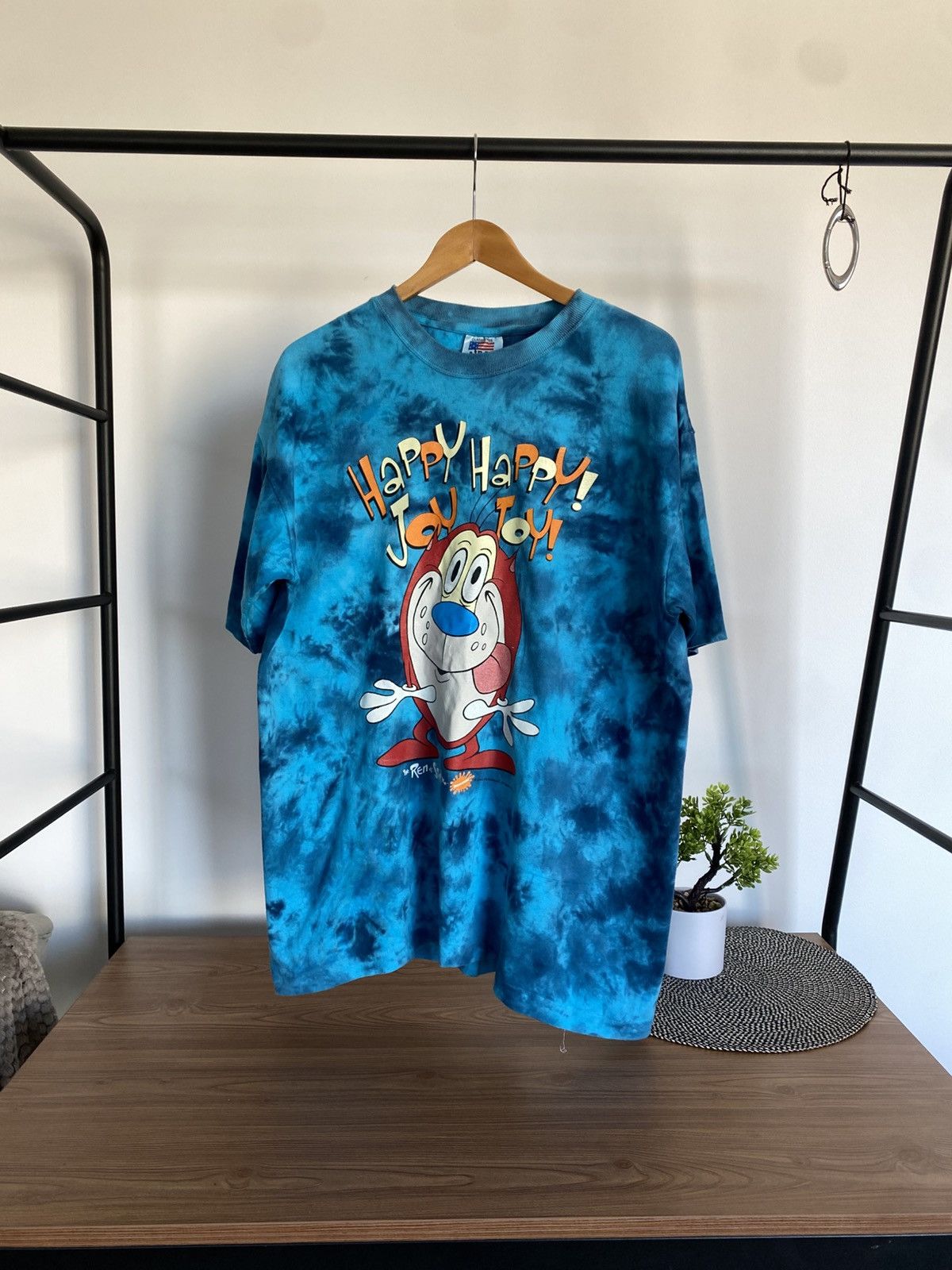 Nickelodeon Tie Dye The Ren and Stimpy show Happy Happy Joy Toy 1994’s Size US XL / EU 56 / 4 - 1 Thumbnail