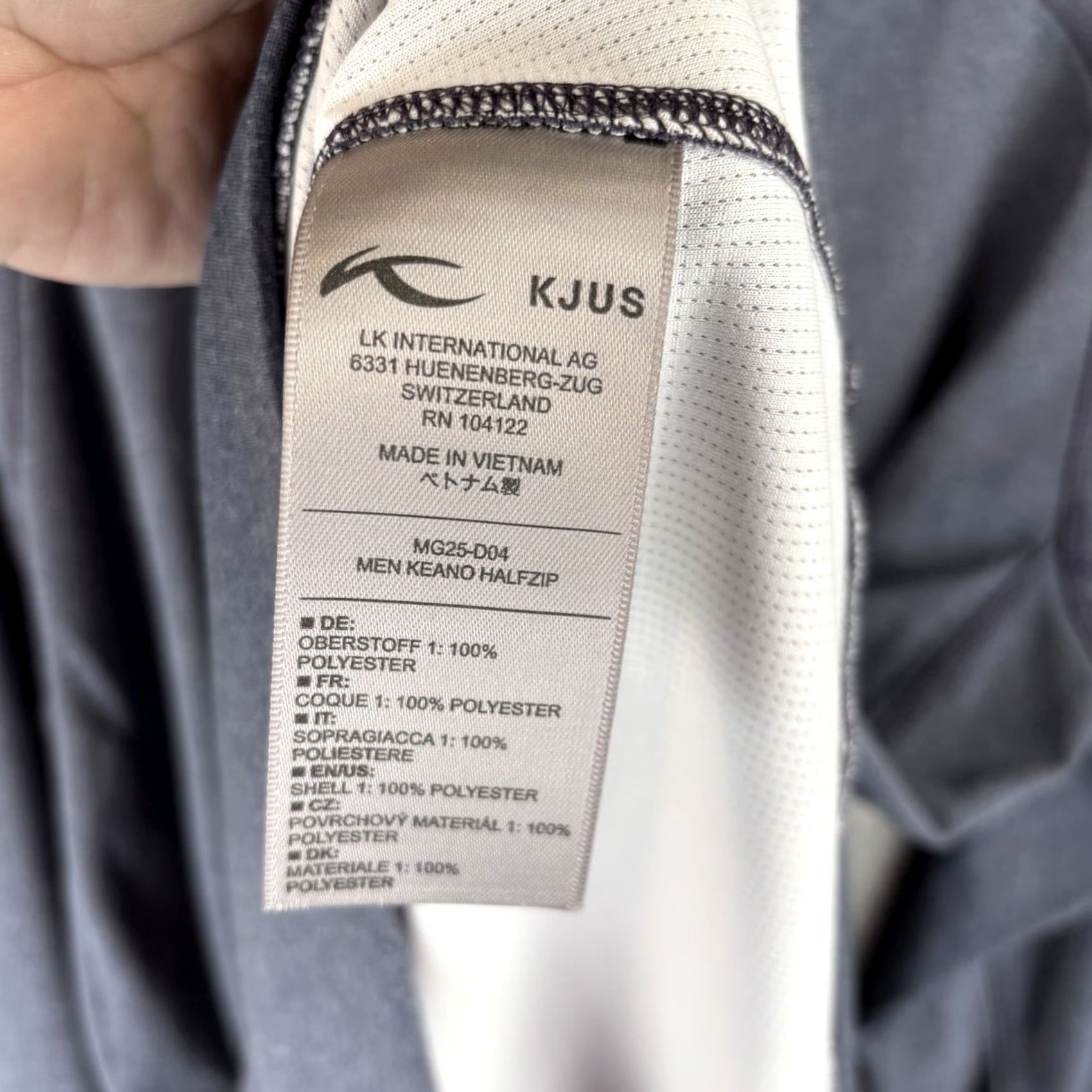 KJUS KJUS Pullover Shirt Mens Large Heather Navy Keano 1/4 Zip Lightweight Moisture Wicking UV Golf Hiking Size US L / EU 52-54 / 3 - 4 Thumbnail