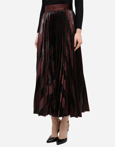 Dolce & Gabbana o1y0925 Maxi Skirt in Brown/Silver Size 26" / US 2 / IT 38 - 2 Thumbnail