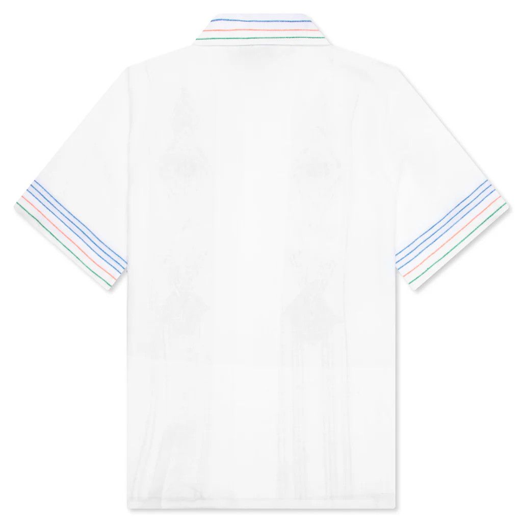 Casablanca o1mle0326 Chainstitch Embroidered Graphic Linen Shirt Size US XL / EU 56 / 4 - 2 Thumbnail
