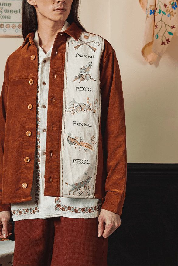 Percival Tapestry Embroidered Long Sleeve Shirt - Percival x Pikol Size US M / EU 48-50 / 2 - 2 Thumbnail