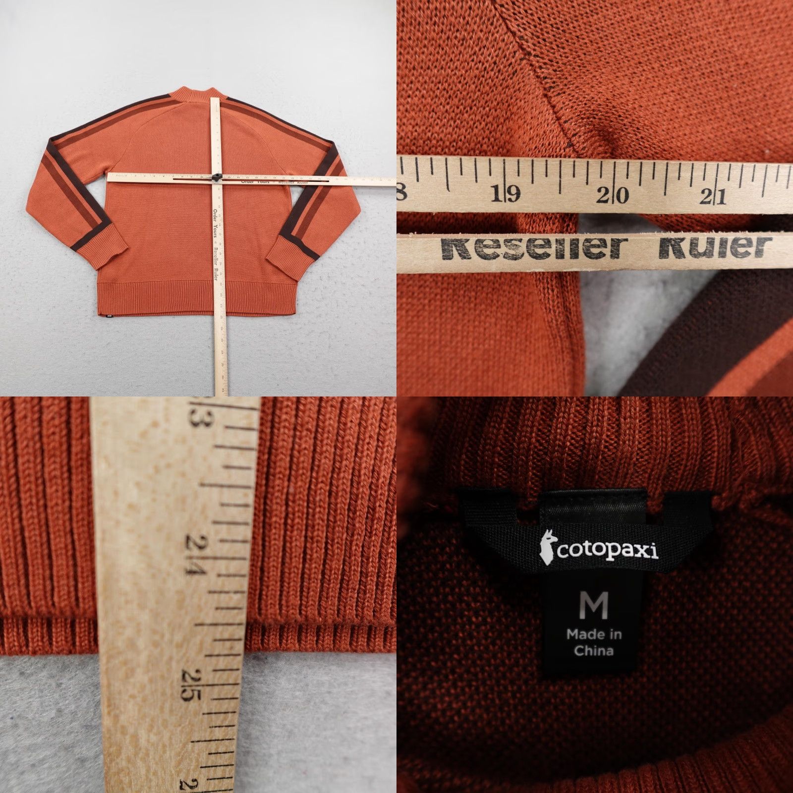 Cotopaxi Cotopaxi Sweater Womens Medium Orange Libre Mock Neck Pullover Merino Wool Blend Polyester Knit Solid Knitwear Size M / US 6-8 / IT 42-44 - 8 Thumbnail