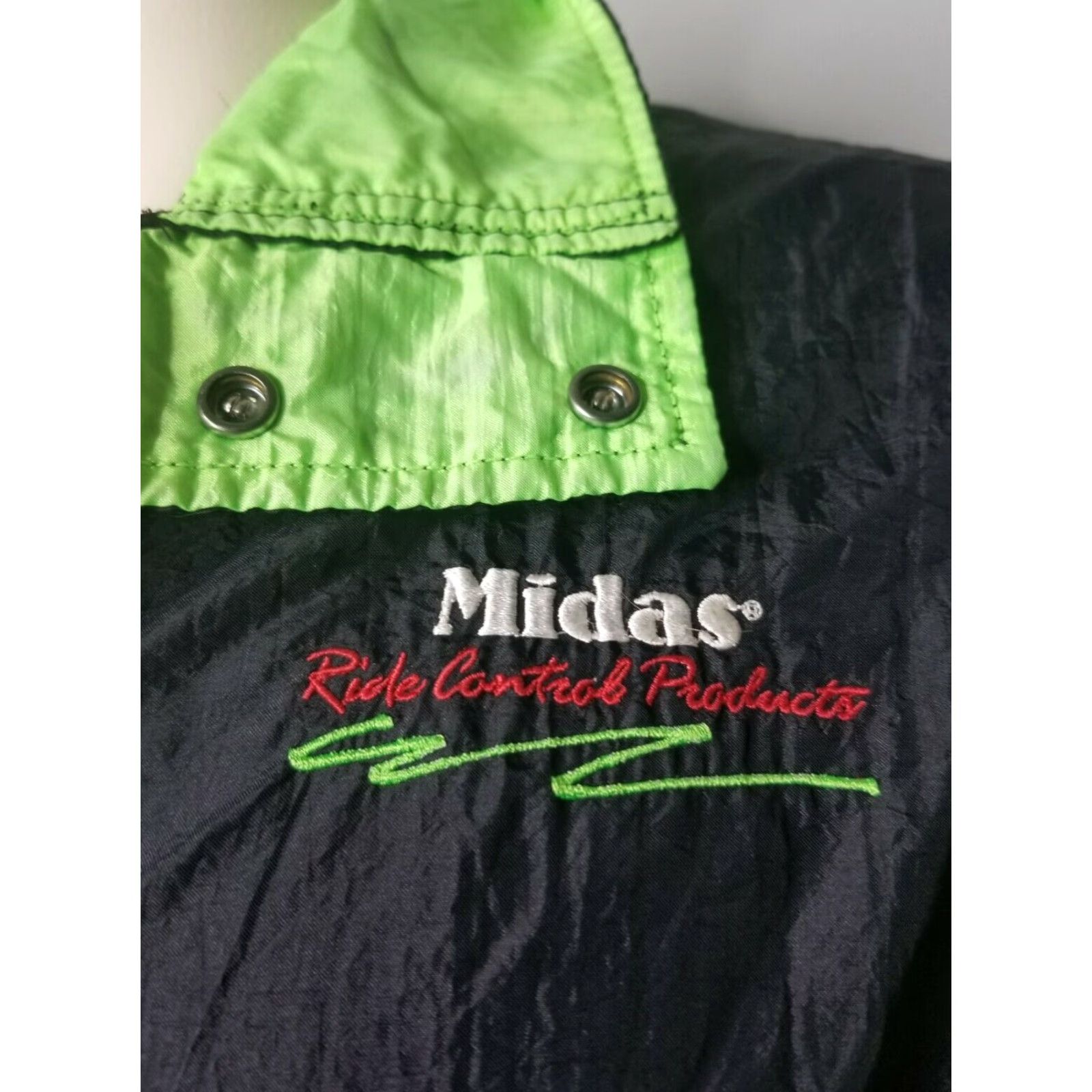 NASCAR VINTAGE Horizon Racing Jacket Windbreaker Mens M USA Black 80s 90s Racing Full Zip Snap USA Logo Size US M / EU 48-50 / 2 - 3 Thumbnail