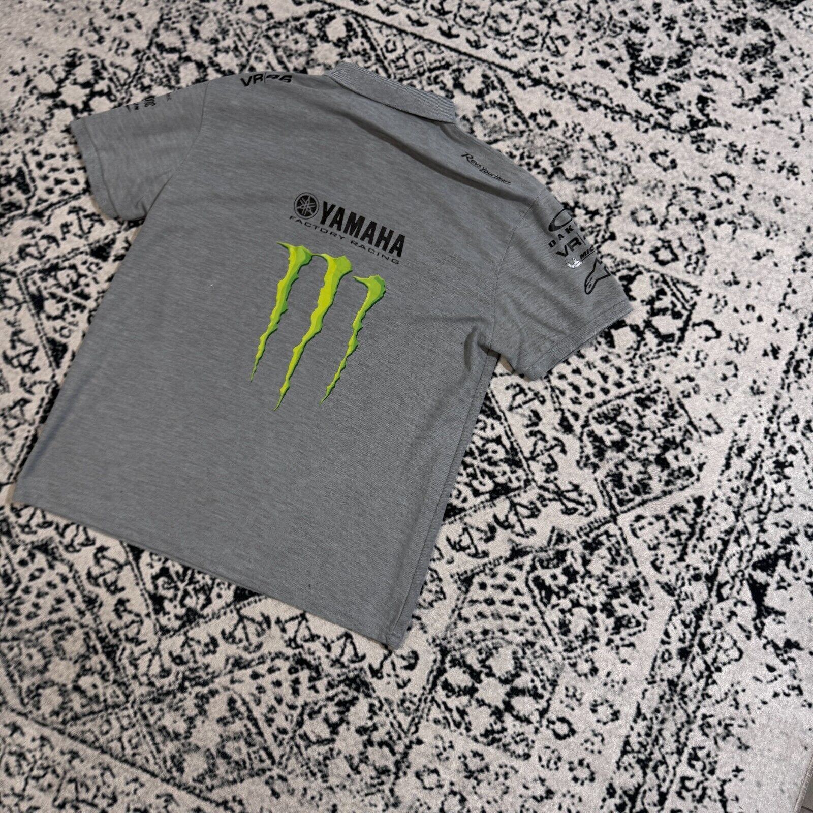 Vintage × Yamaha Vintage Gray Cotton Polo Shirt Size L Yamaha Oakley Sport Size US L / EU 52-54 / 3 - 7 Thumbnail