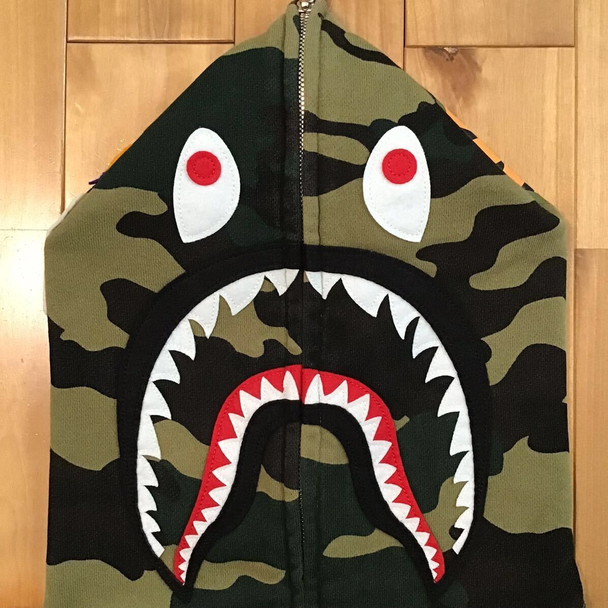 Bape × Nigo BAPE Shark full zip hoodie woodland camo a bathing ape Size US M / EU 48-50 / 2 - 3 Thumbnail