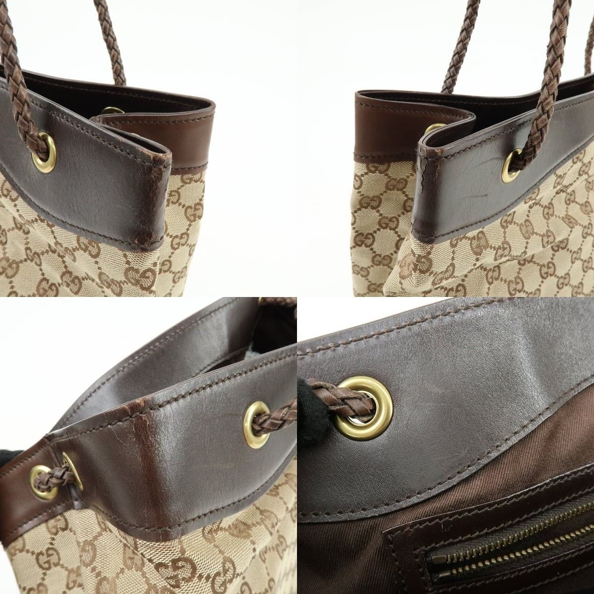 Gucci Gucci GG Canvas & Leather Shoulder Bag Brown Size ONE SIZE - 6 Thumbnail