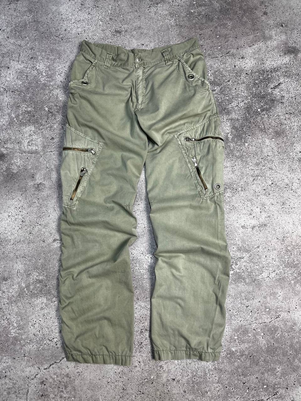 VINTAGE ARCHIVE PANTS 00's DOLCE GABBANA CARGO ZIP PAPACHUTE