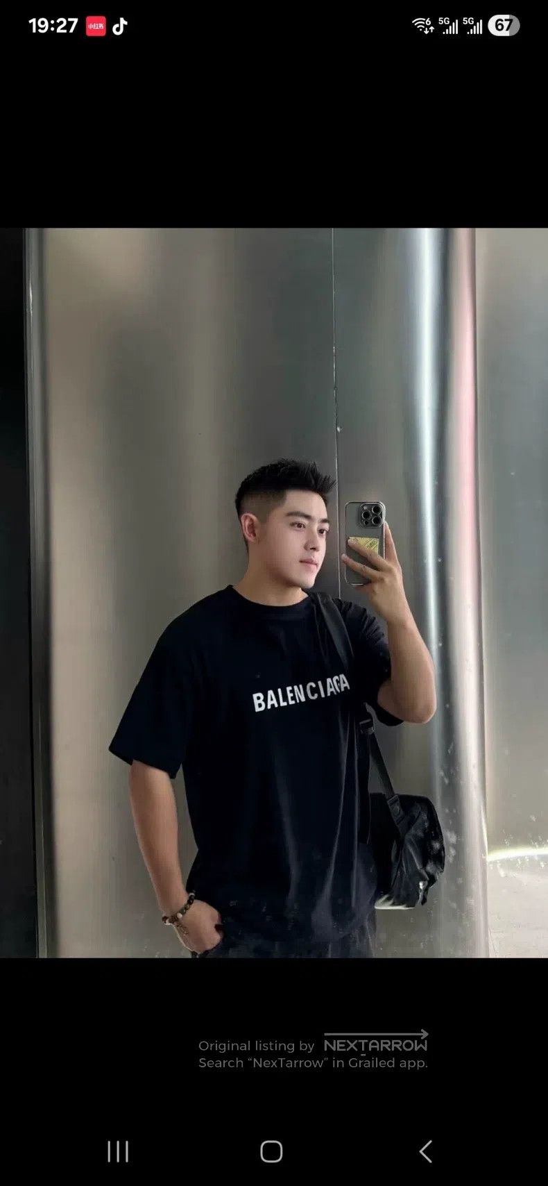 Balenciaga Balenciaga Mirror LOGO Classic Short Sleeve T-Shirt Size US S / EU 44-46 / 1 - 5 Thumbnail