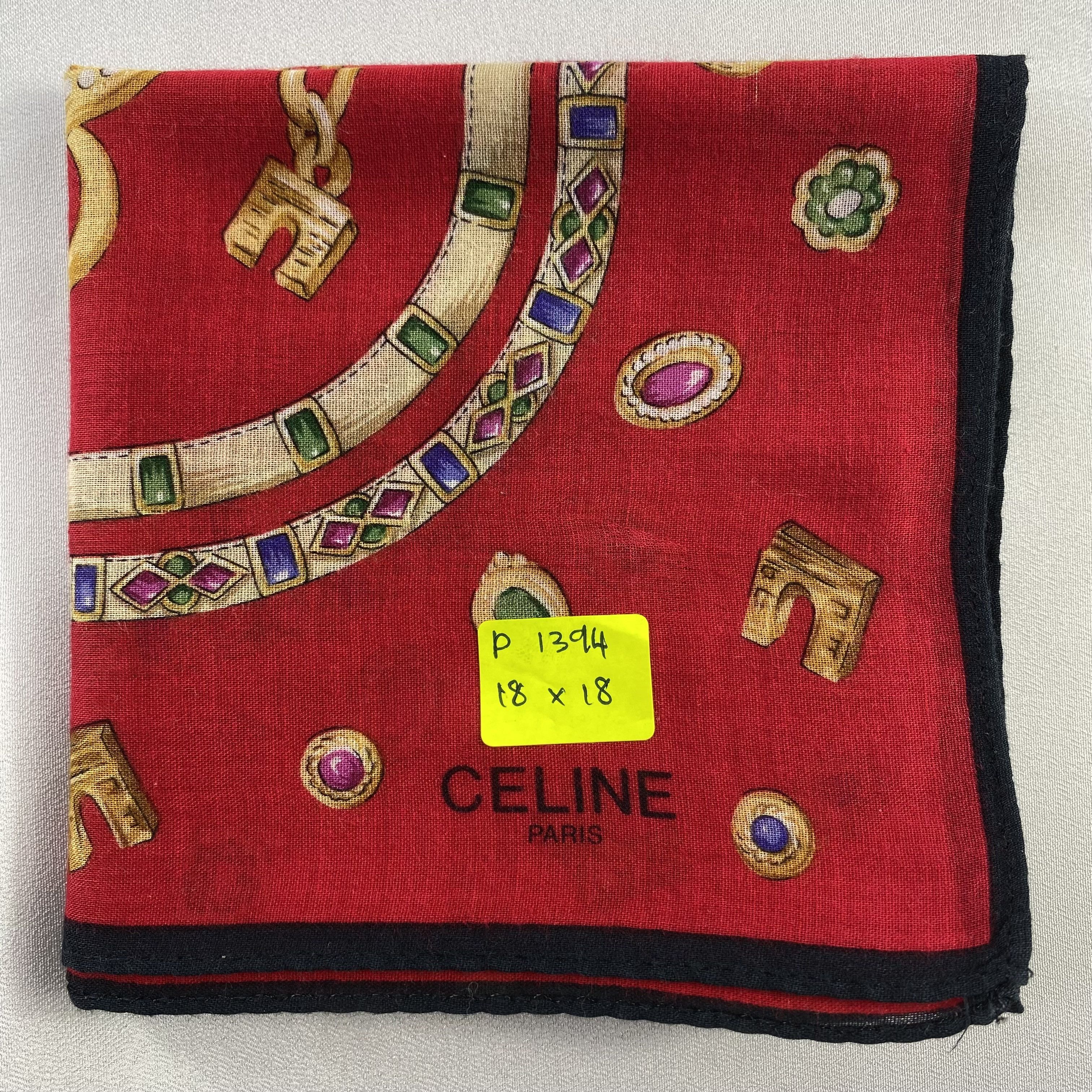 Celine × Vintage Celine Handkerchief / Neckerchief / Bandana-1394 Size ONE SIZE - 5 Thumbnail