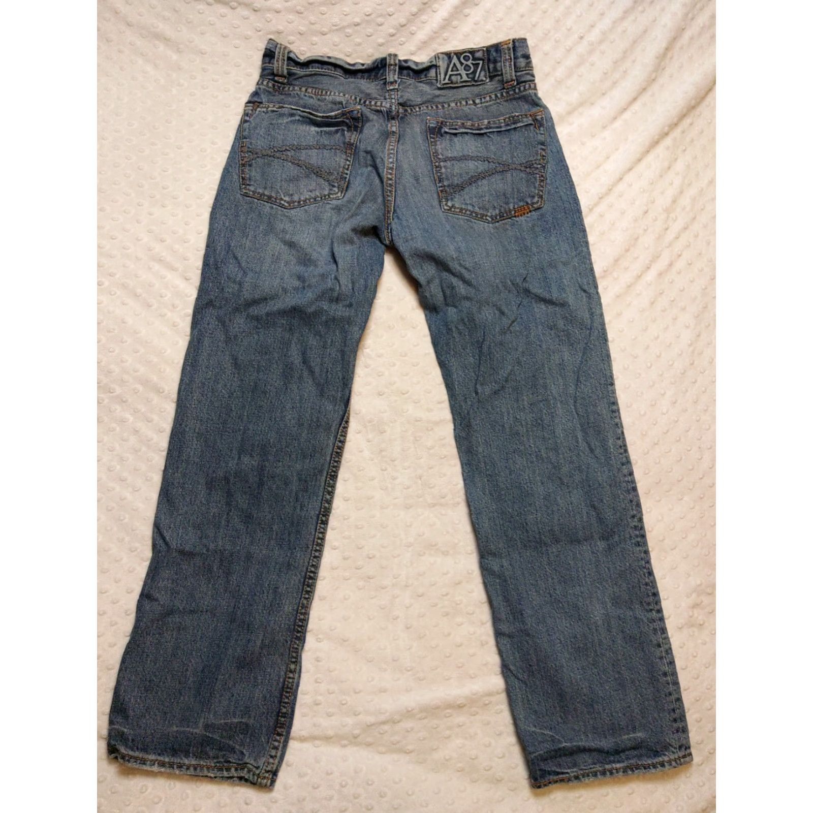 Aeropostale VINTAGE Aeropostale Essex Straight Leg Jeans 29 x 30 Denim Blue 90s Distressed Button Fly Mens Jeans Size US 29 - 6 Thumbnail