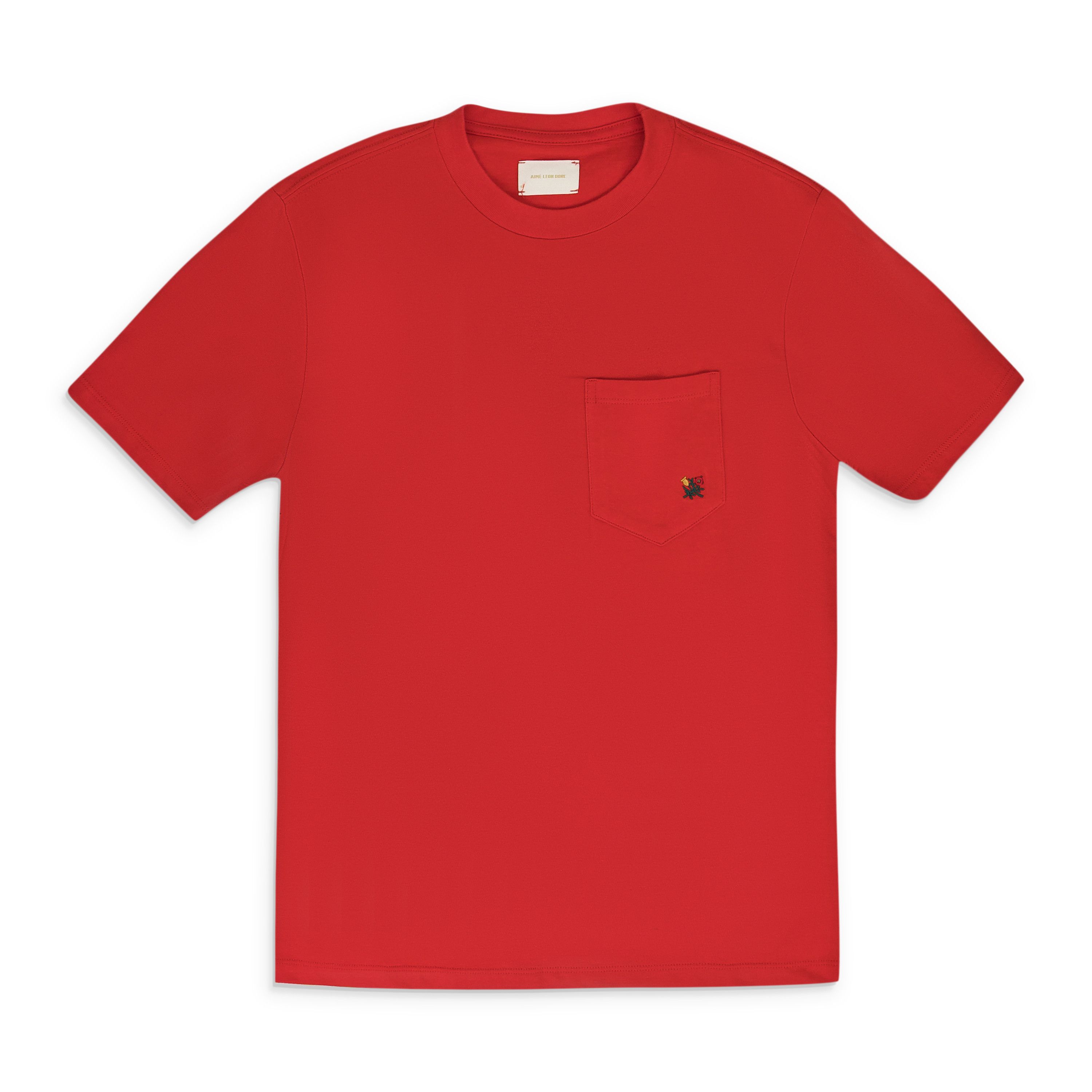 Aime Leon Dore Red Crest Pocket T-shirt SIZE S Size US S / EU 44-46 / 1 - 1 Thumbnail