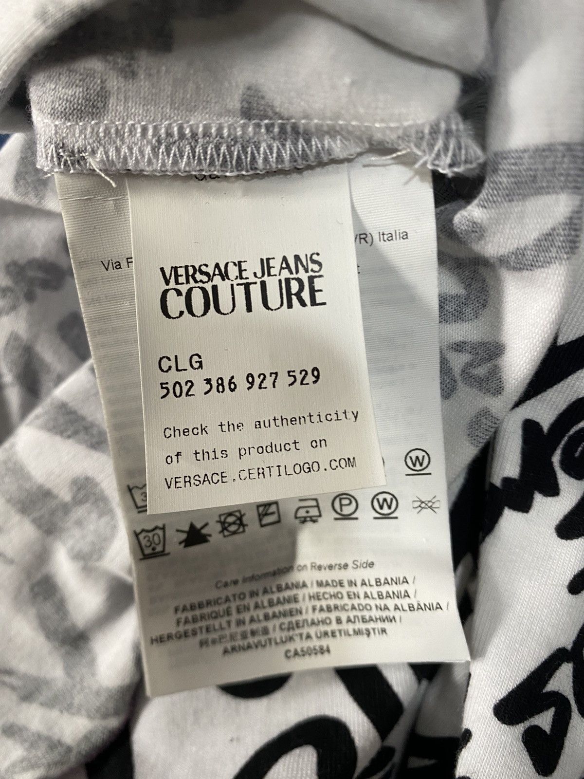 Versace Jeans Couture Print Logo Brushed Versace Jeans Culture Jersey T-Shirt, XS, Size XS / US 0-2 / IT 36-38 - 13 Thumbnail