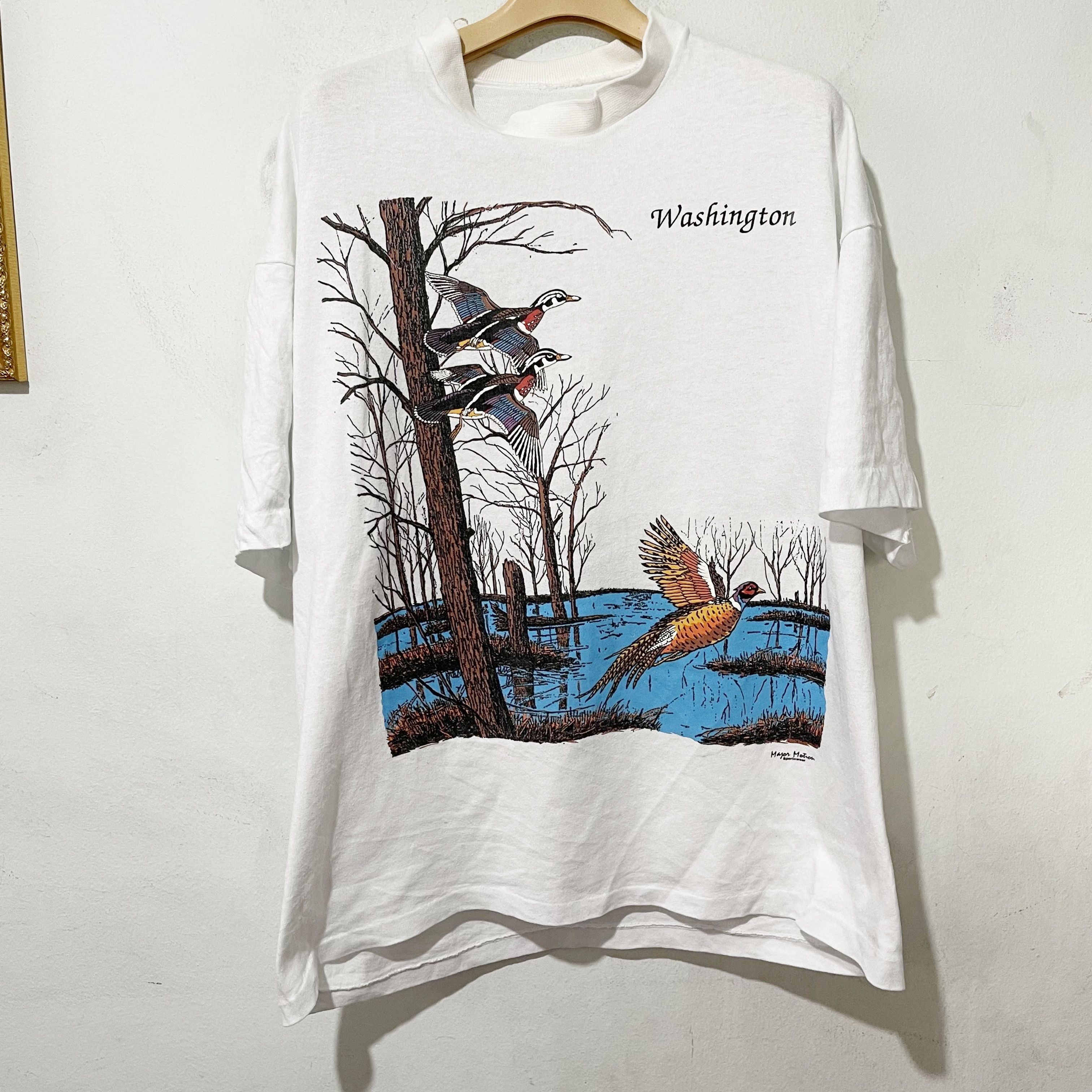Vintage Vintage 90s Washington T-Shirt Size US XL / EU 56 / 4 - 1 Thumbnail