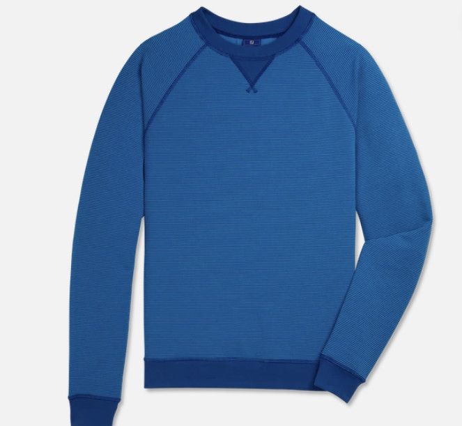 Footjoy Footjoy French Terry Stripe Sweater Deep Blue Ocean ( S ) Size US S / EU 44-46 / 1 - 7 Thumbnail