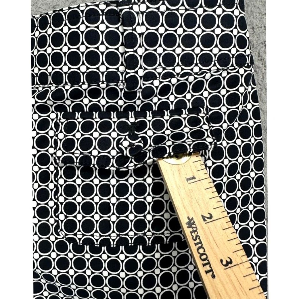 Ann Taylor Ann Taylor Capri Pants Womens 8 Black Polka Dot Stretch Hi-Rise Casual Pockets Womens Size 30" / US 8 / IT 44 - 6 Thumbnail