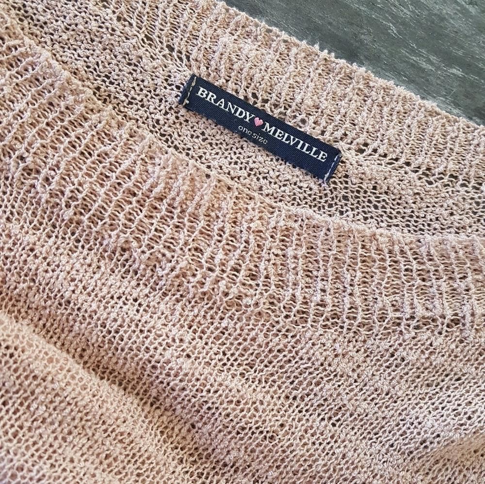 Designer Nude Pink Melville Sweater Long Sleeve Size ONE SIZE - 3 Thumbnail