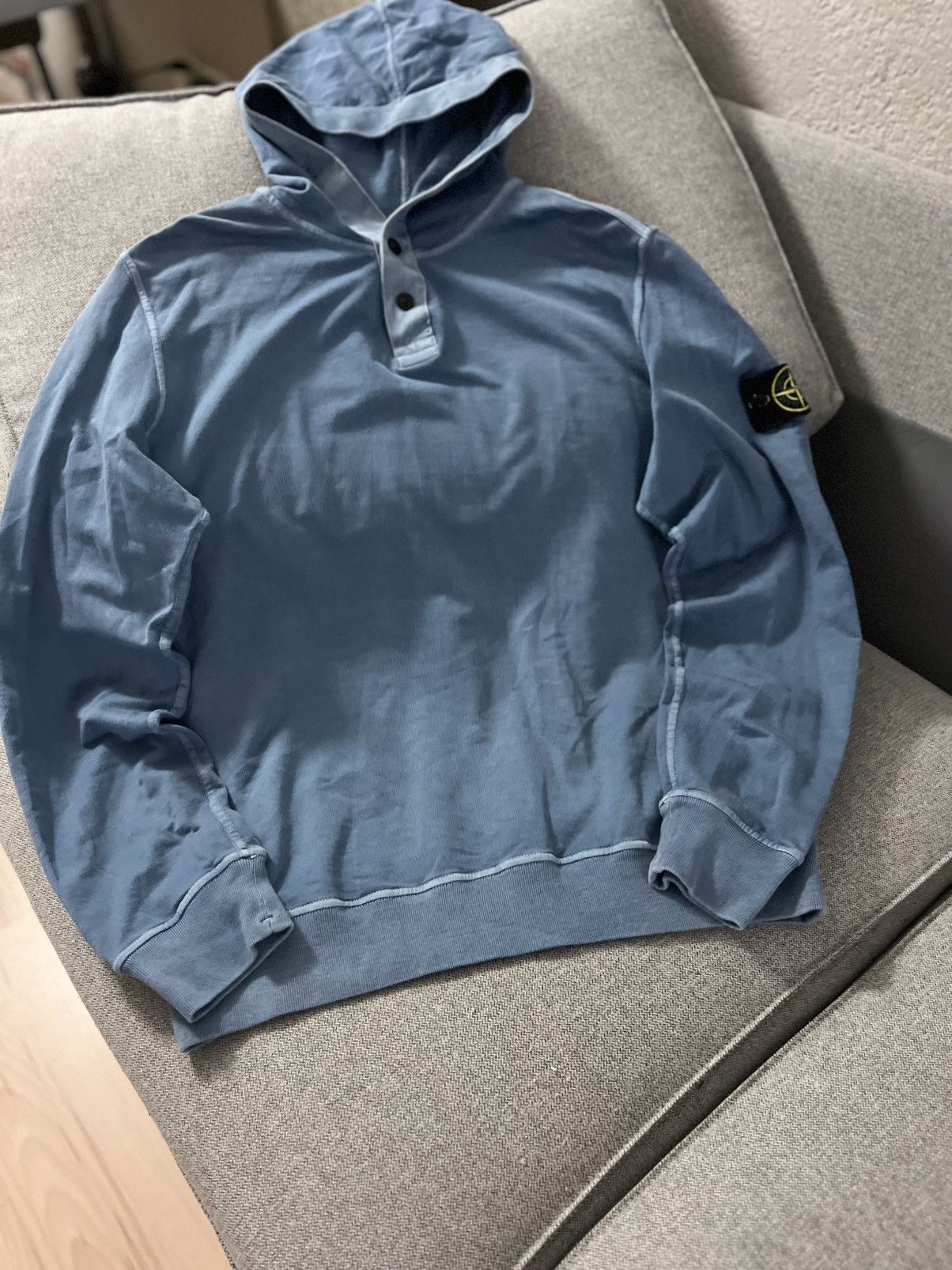 Stone Island Stone Island Blue Hoodie Streetwear Y2K Size US XL / EU 56 / 4 - 4 Thumbnail