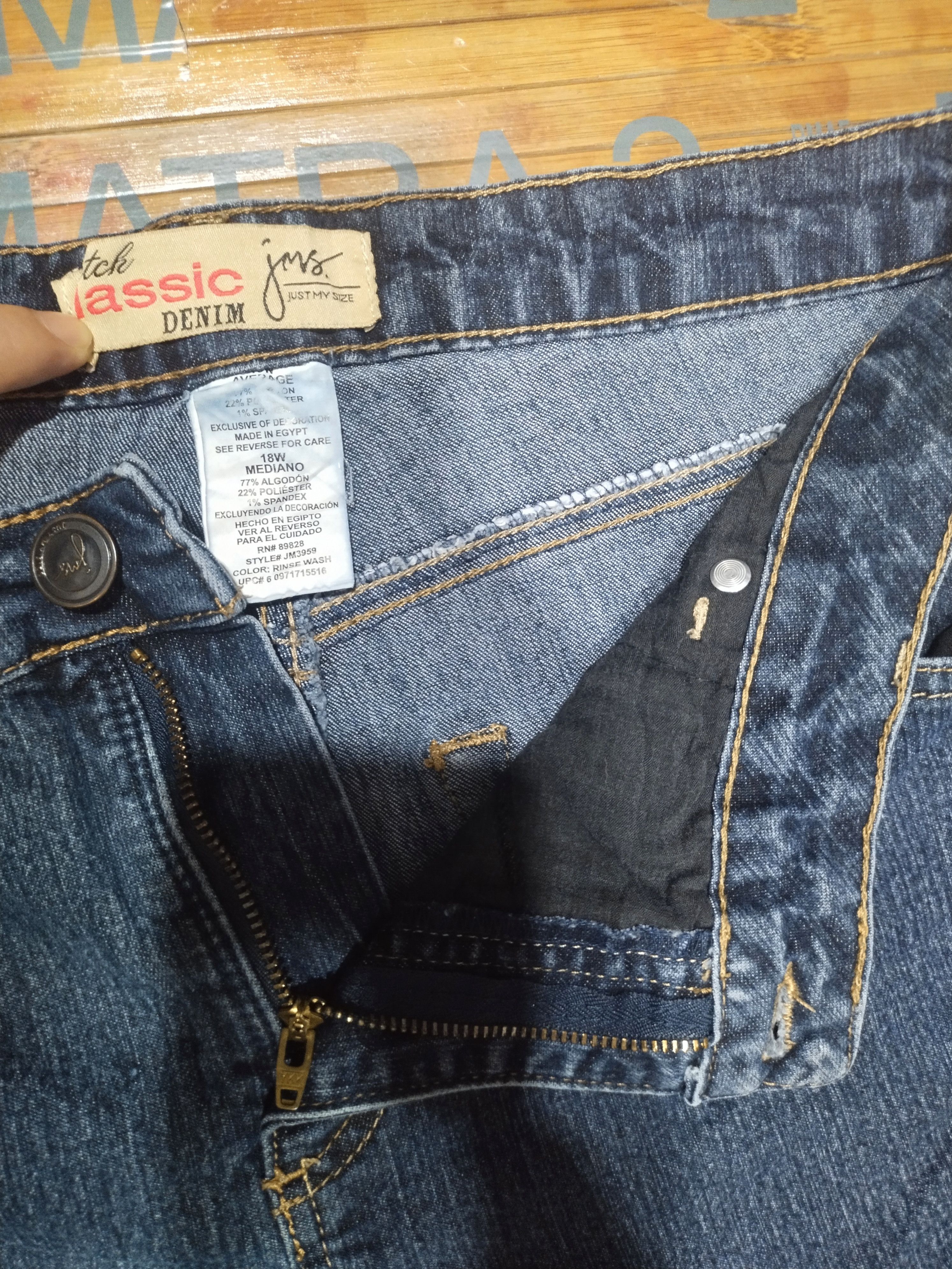Vintage Just My Size "JMS" Jeans Women Stretchable Sz 18W Size 34" / US 12 / IT 48 - 7 Thumbnail
