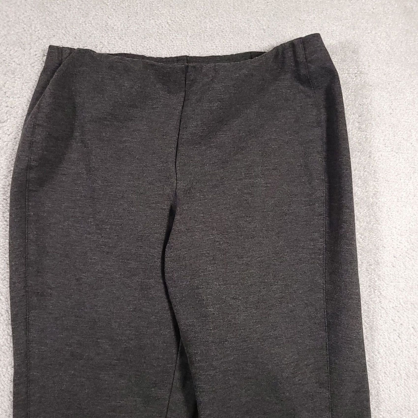 J. Jill J Jill Ponte Slim Leg Pull On Crop Pants Women's Small Gray Casual Capri Stretch Pants Size 28" / US 6 / IT 42 - 3 Thumbnail