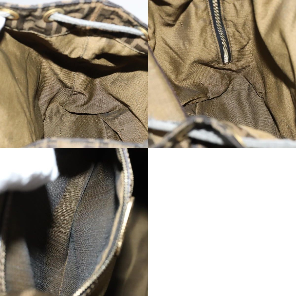 Fendi FENDI Zucca Canvas Backpack Brown Black Gold Size ONE SIZE - 13 Thumbnail