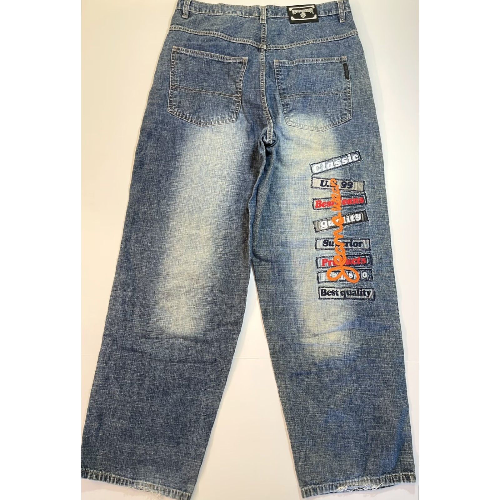 Rocawear VINTAGE Rocawear Jeans Denim Baggy 90s Streetwear Men 34 Blue Regular 34 Inseam Front Zip Size US 34 / EU 50 - 5 Thumbnail
