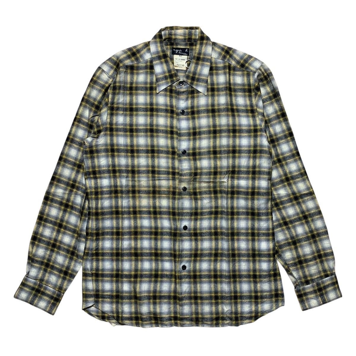 agnes b. Vtg Agnes B Veterano Multi Plaid Flannel Shirt Button Up Size US L / EU 52-54 / 3 - 1 Thumbnail