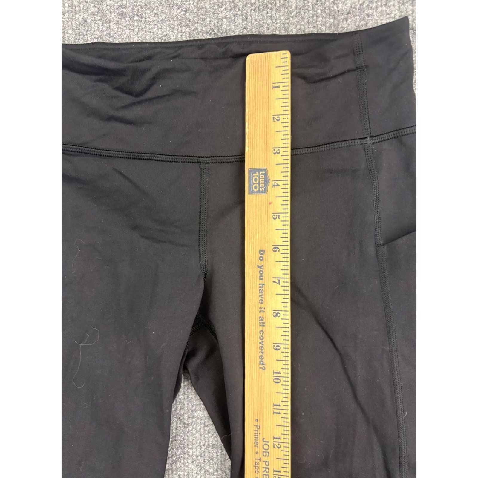 Lululemon Lululemon Pants Womens 4 Black Crop Leggings High Rise Side Pocket Yoga Running Gym Training Capri Legging Women Size 27" / US 4 / IT 40 - 3 Thumbnail