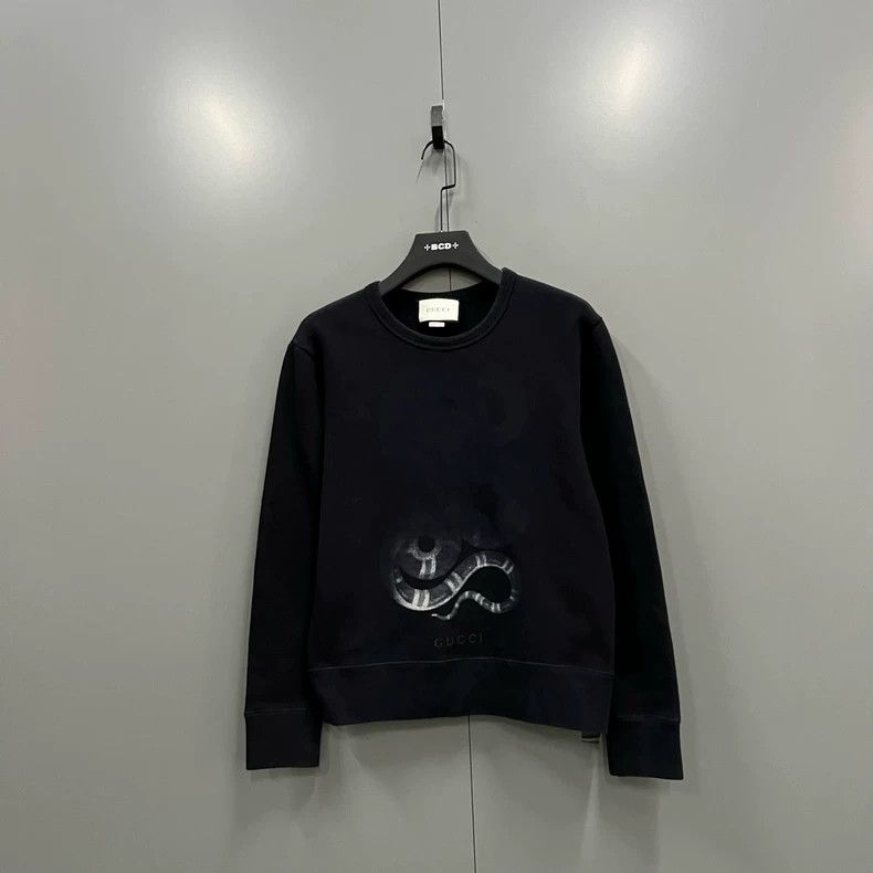 Gucci Gucci Black viper-printed sweatshirt 2503-Nextarrow Size US S / EU 44-46 / 1 - 1 Thumbnail