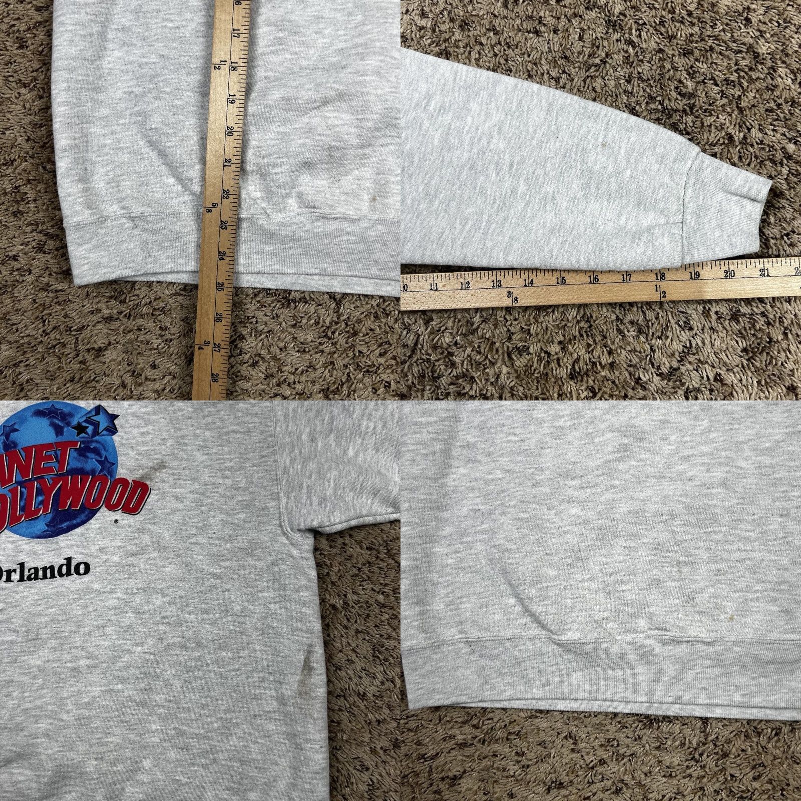 Planet Hollywood VINTAGE Planet Hollywood Orlando Graphic Crewneck Sweatshirt M Unisex Adults Gray 90s Graphic Print Size US M / EU 48-50 / 2 - 8 Thumbnail