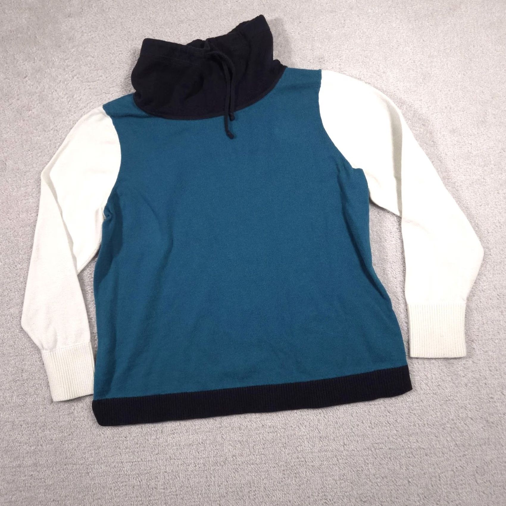 Talbots Talbots Sweater Womens L Multicolor Cowl Neck Drawstring Pullover Colorblock Size L / US 10 / IT 46 - 3 Thumbnail