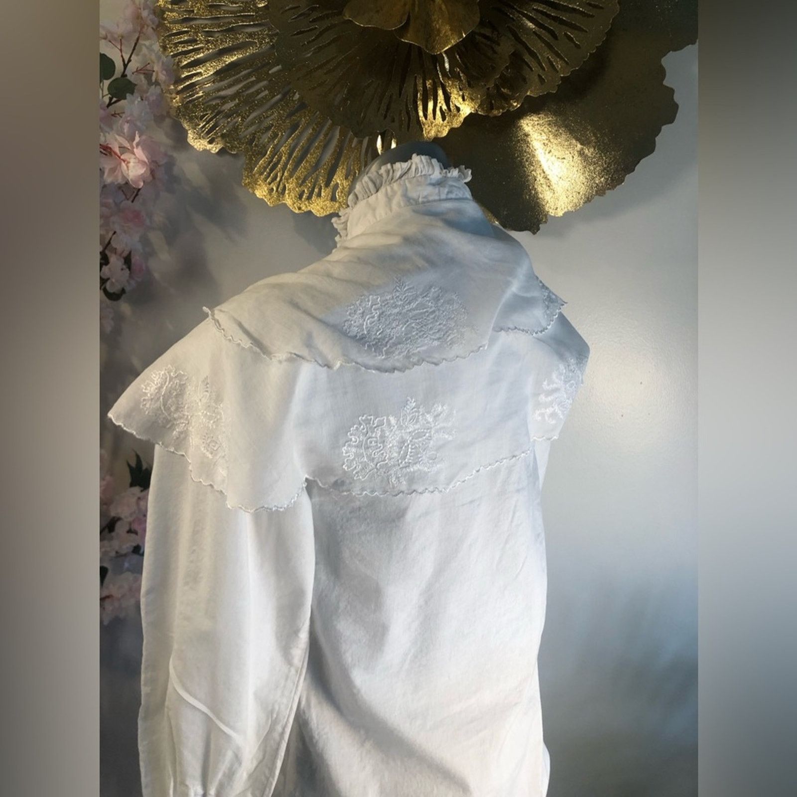 NBDN Nobrandedon Shirt Embroidered layered button down top Size XS / US 0-2 / IT 36-38 - 6 Thumbnail