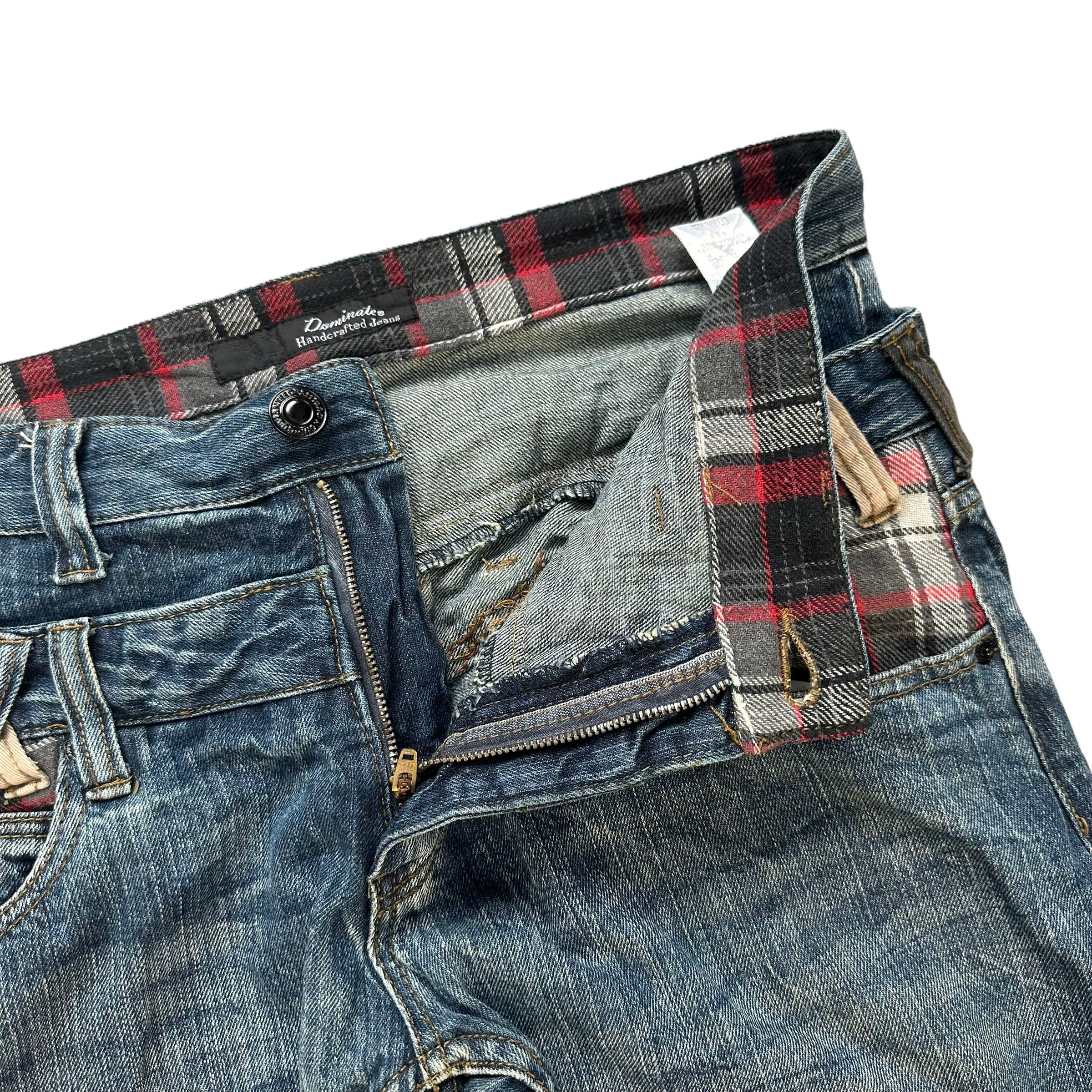 Japanese Brand DOMINATE Handcraft Jeans Double Waist Denim Pant #9108-57 Size US 34 / EU 50 - 4 Thumbnail