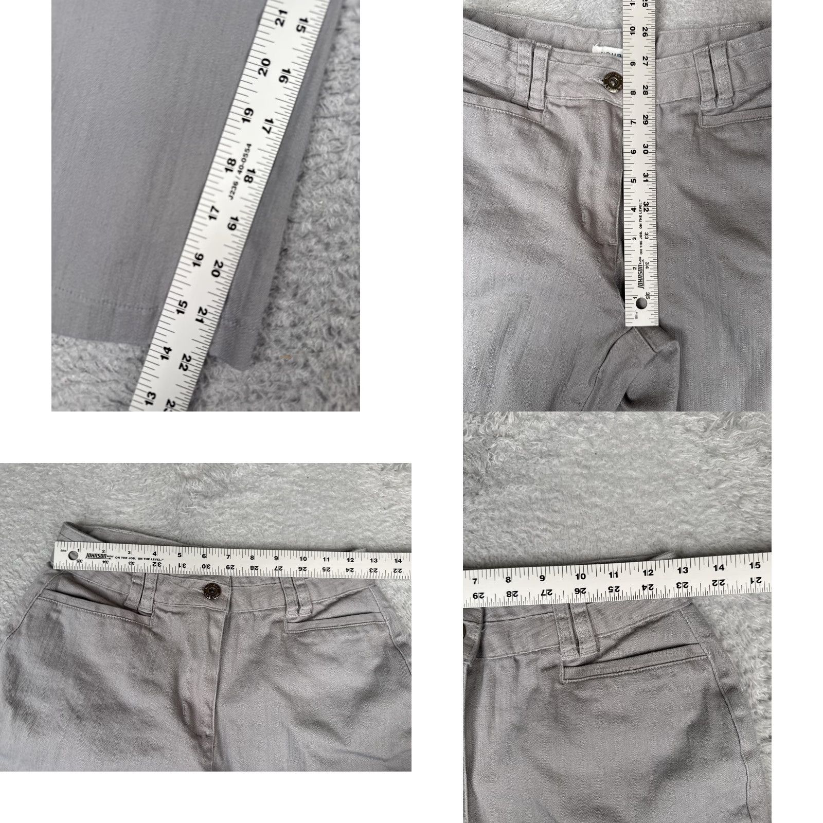 Denime Wombat Womens Jeans Crop Mid Rise 8 Gray Regular Fit Denim 26x22 Size 30" / US 8 / IT 44 - 8 Thumbnail