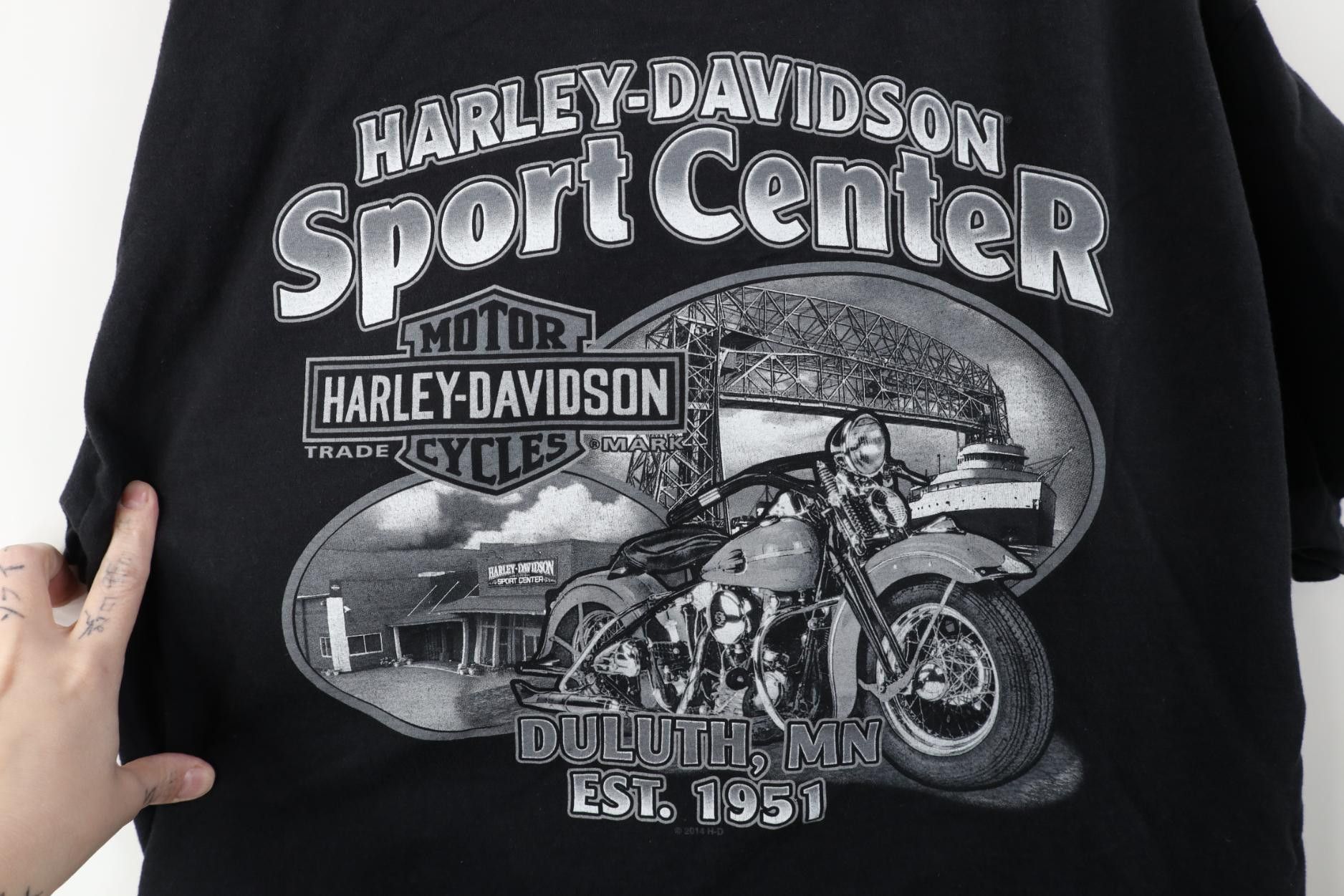 Harley Davidson Vintage Y2K Harley Davidson Skeleton Motorcycle T-Shirt Size US L / EU 52-54 / 3 - 13 Thumbnail