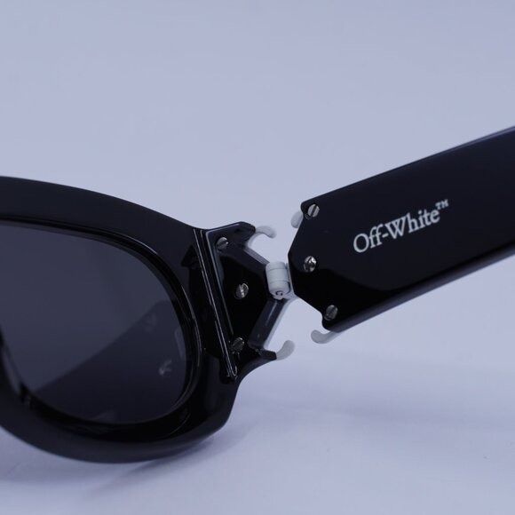 Off-White Off-White OERI14E PALMER 1007 Sunglasses Black Oval Frame Size ONE SIZE - 7 Thumbnail