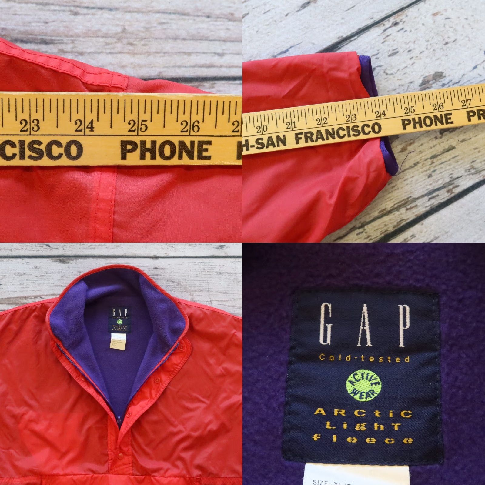 Gap Vintage GAP Artic Light Fleece Jacket XL Men Red Parka Size XL Size US XL / EU 56 / 4 - 8 Thumbnail