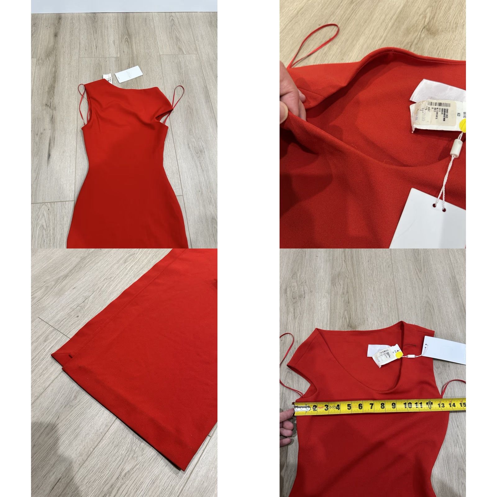 Solace London NWT Solace London Mille Crepe Gown Red 0US/4UK Ball Gown Short Sleeve Asym Neckline Women's Dress Long 95% Polyester 5% Elastane Size XS / US 0-2 / IT 36-38 - 10 Thumbnail