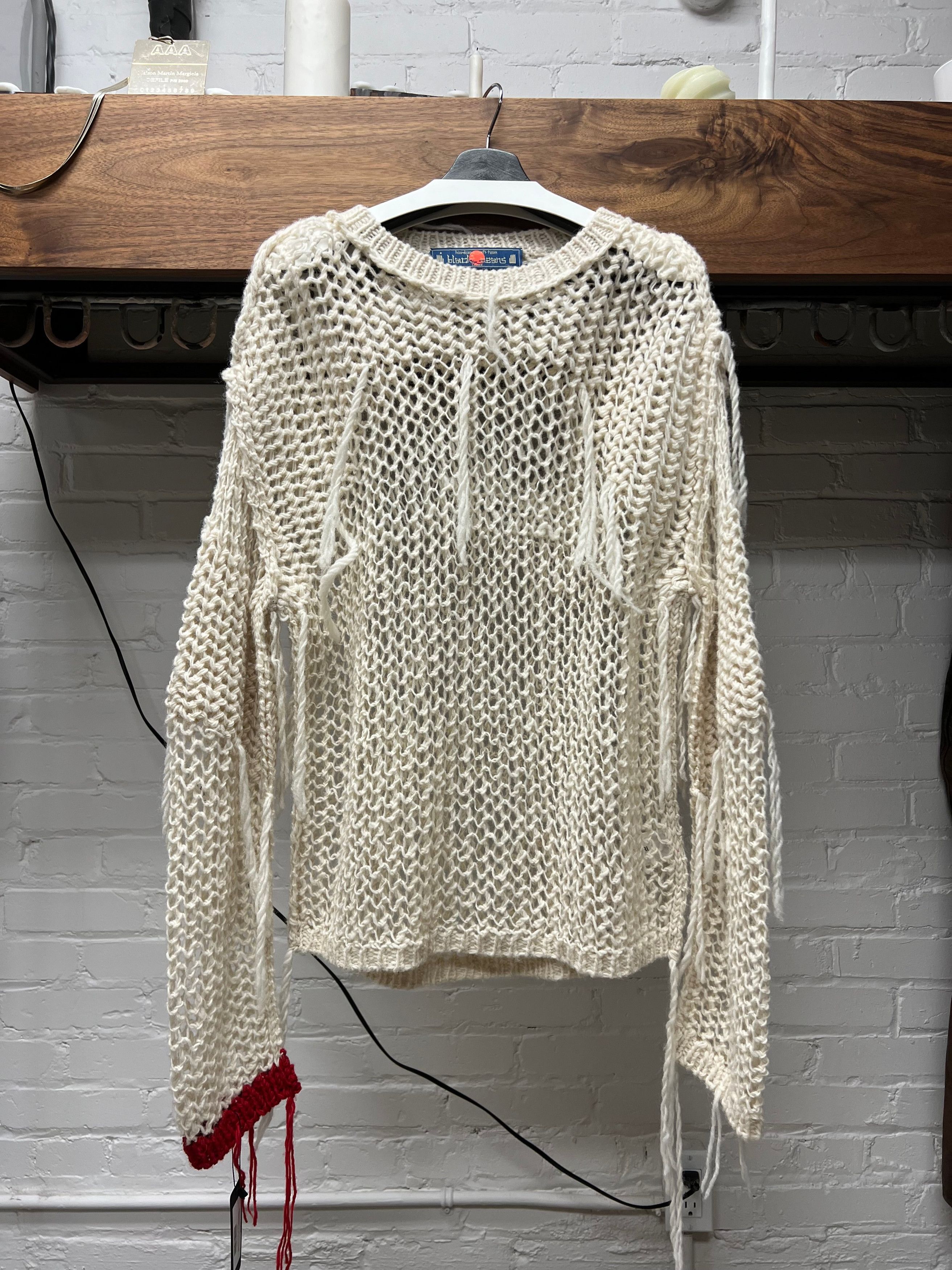 Blackmeans Blackmeans Loose Gauge Distressed Knit Sweater Size US M / EU 48-50 / 2 - 1 Thumbnail