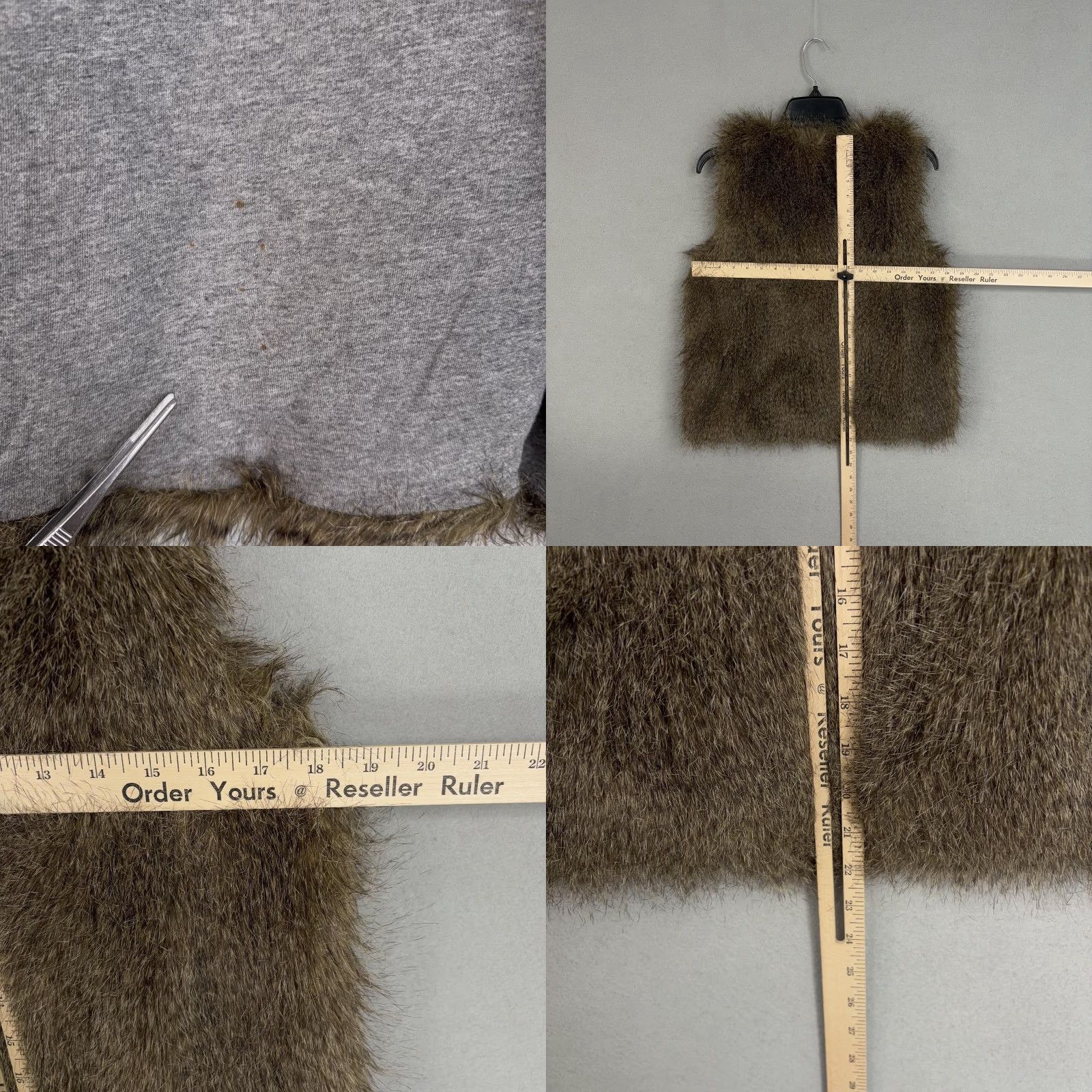J.Crew J.CREW Vest Womens Small Brown Faux Fur Casual Fall Winter Mob Wife Cozy Warm Jacket Size S / US 4 / IT 40 - 9 Thumbnail