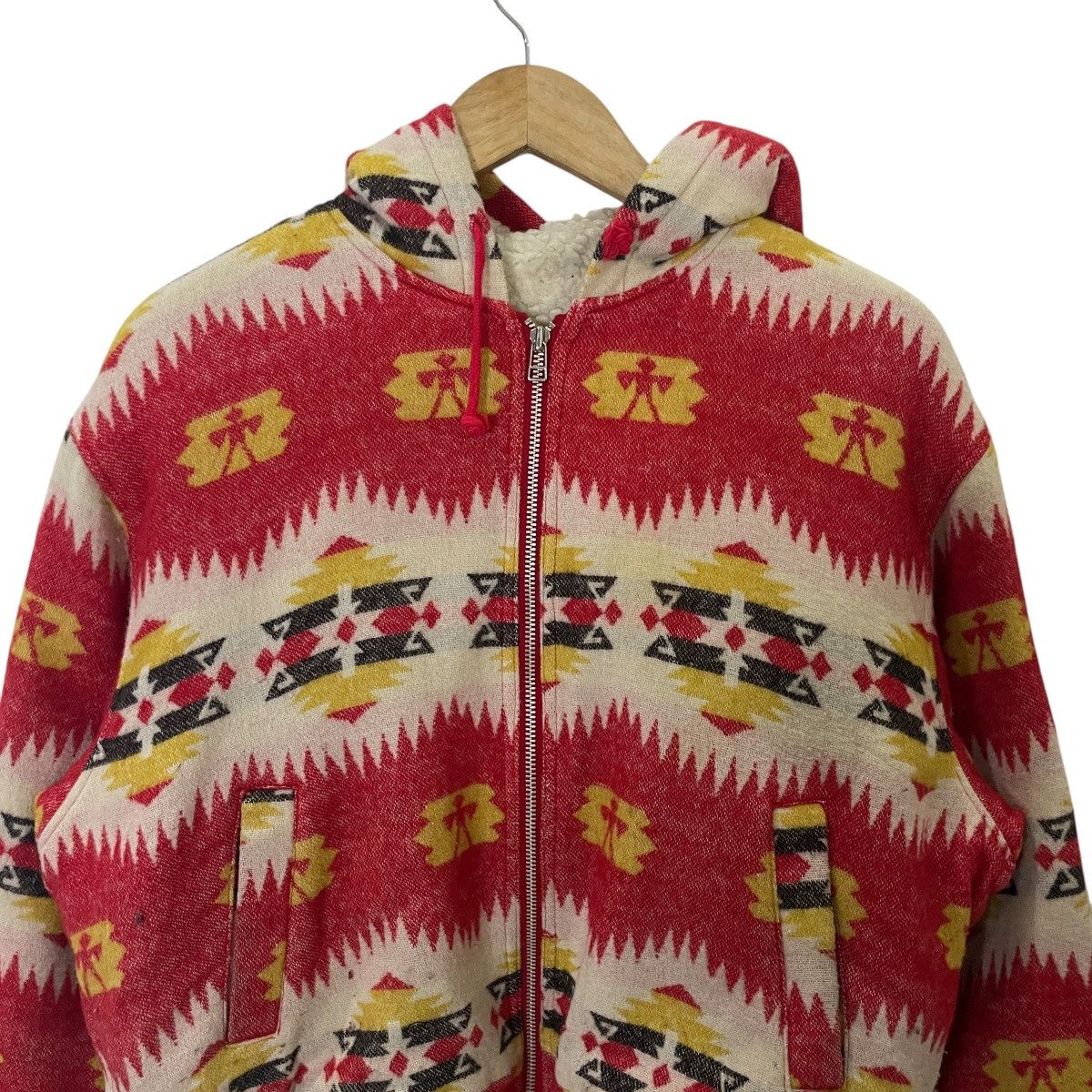 Bullhead Denim Co. Vintage Bullhead Aztex Navajo Fleece Jacket Size US L / EU 52-54 / 3 - 3 Thumbnail
