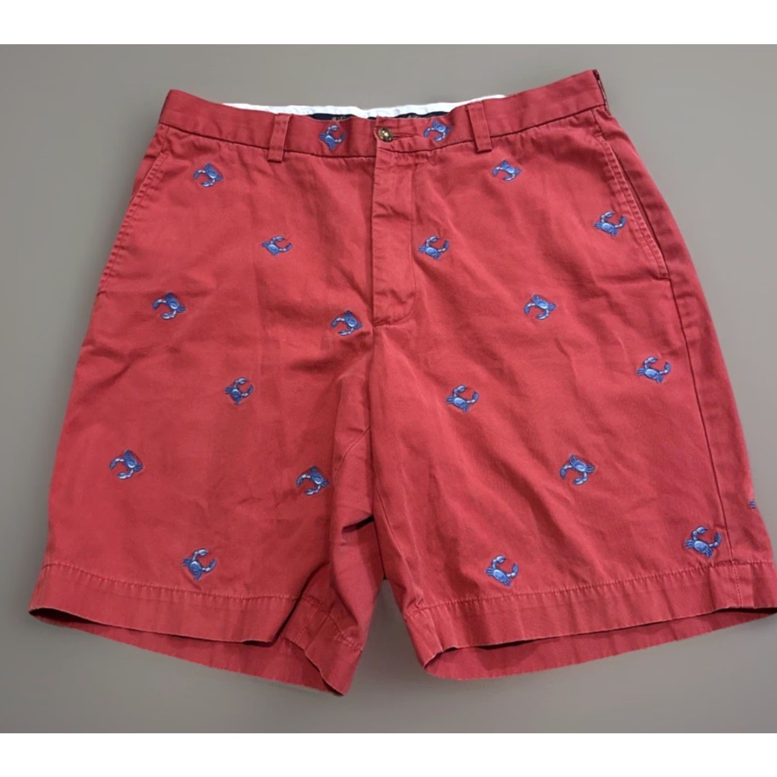 Brooks Brothers Brooks Brothers Shorts 34” Red Cotton Embroidered Crab Size US 34 / EU 50 - 2 Thumbnail