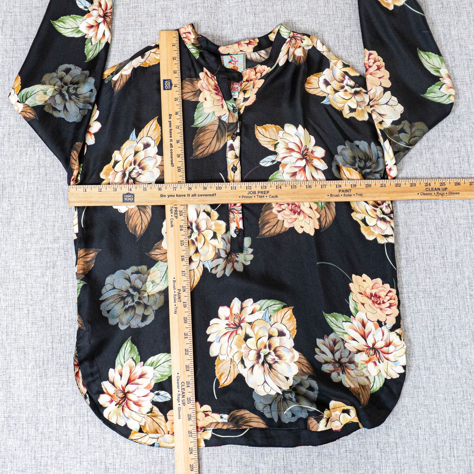 Johnny Was Johnny Was Corey Boxy Top 100% Silk Black Floral size XS Size XS / US 0-2 / IT 36-38 - 6 Thumbnail