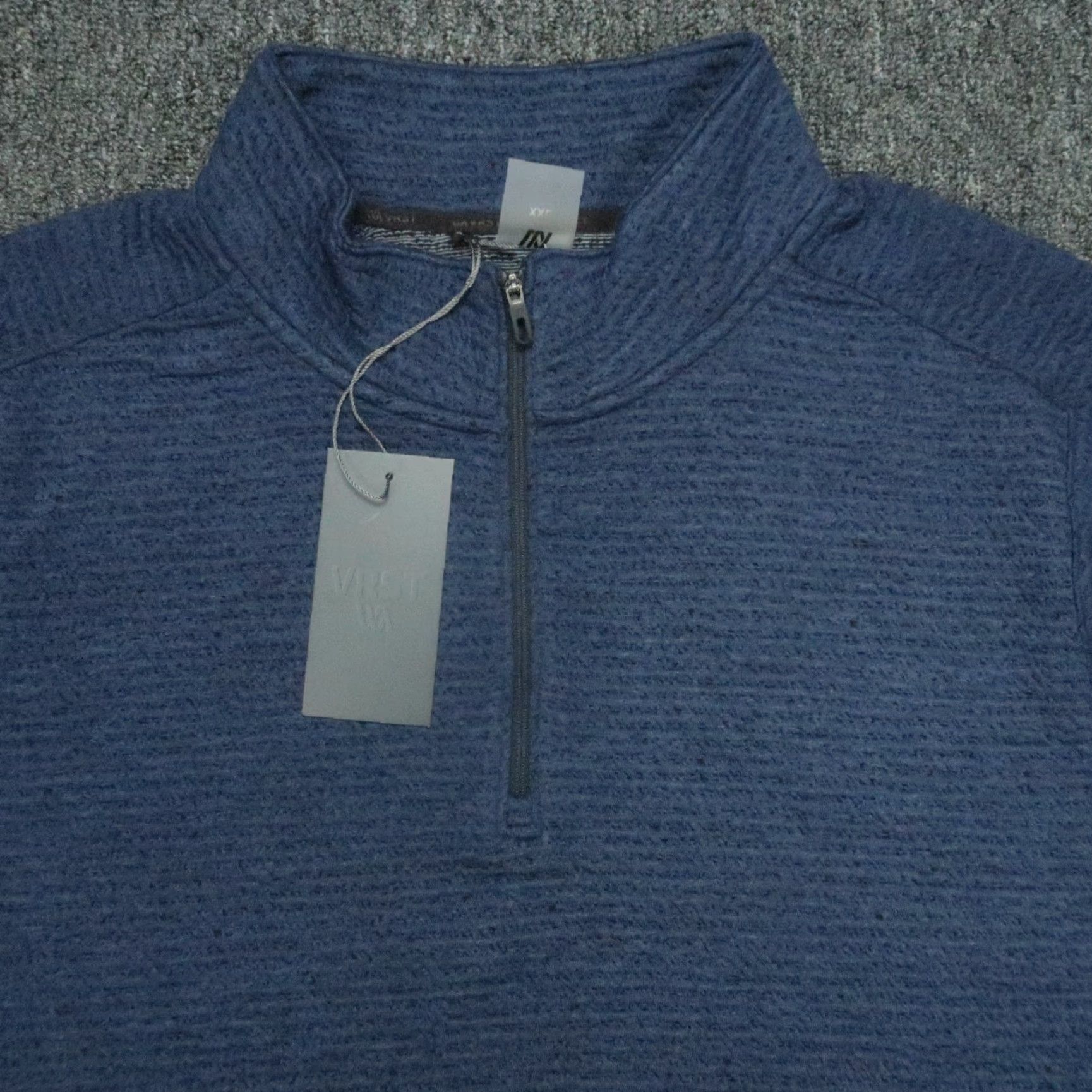 Vintage VRST Pullover Mens XXL Navy Blue Recharge Performance Quarter Zip NWT Size US XXL / EU 58 / 5 - 2 Thumbnail