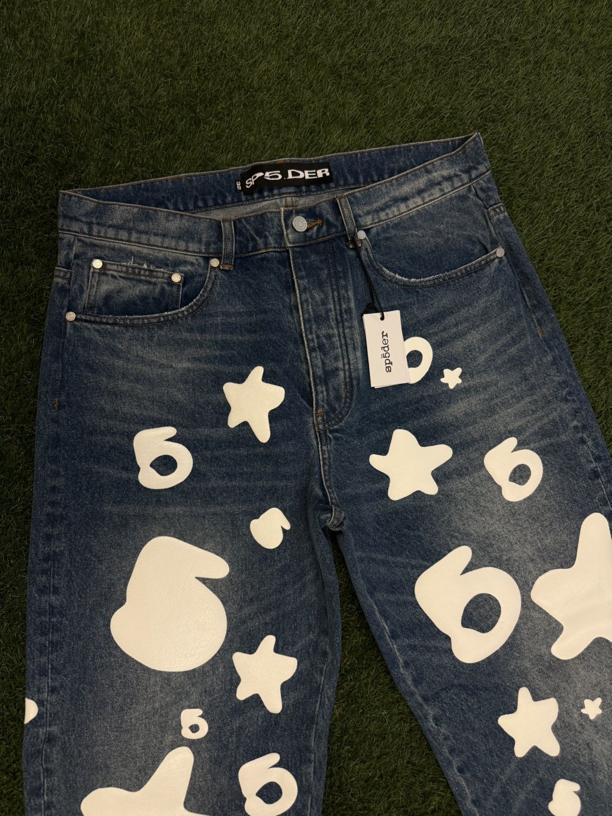 Sp5der Sp5der Worldwide Beluga Denim Jeans Size 32 (NEW) Size US 32 / EU 48 - 4 Thumbnail