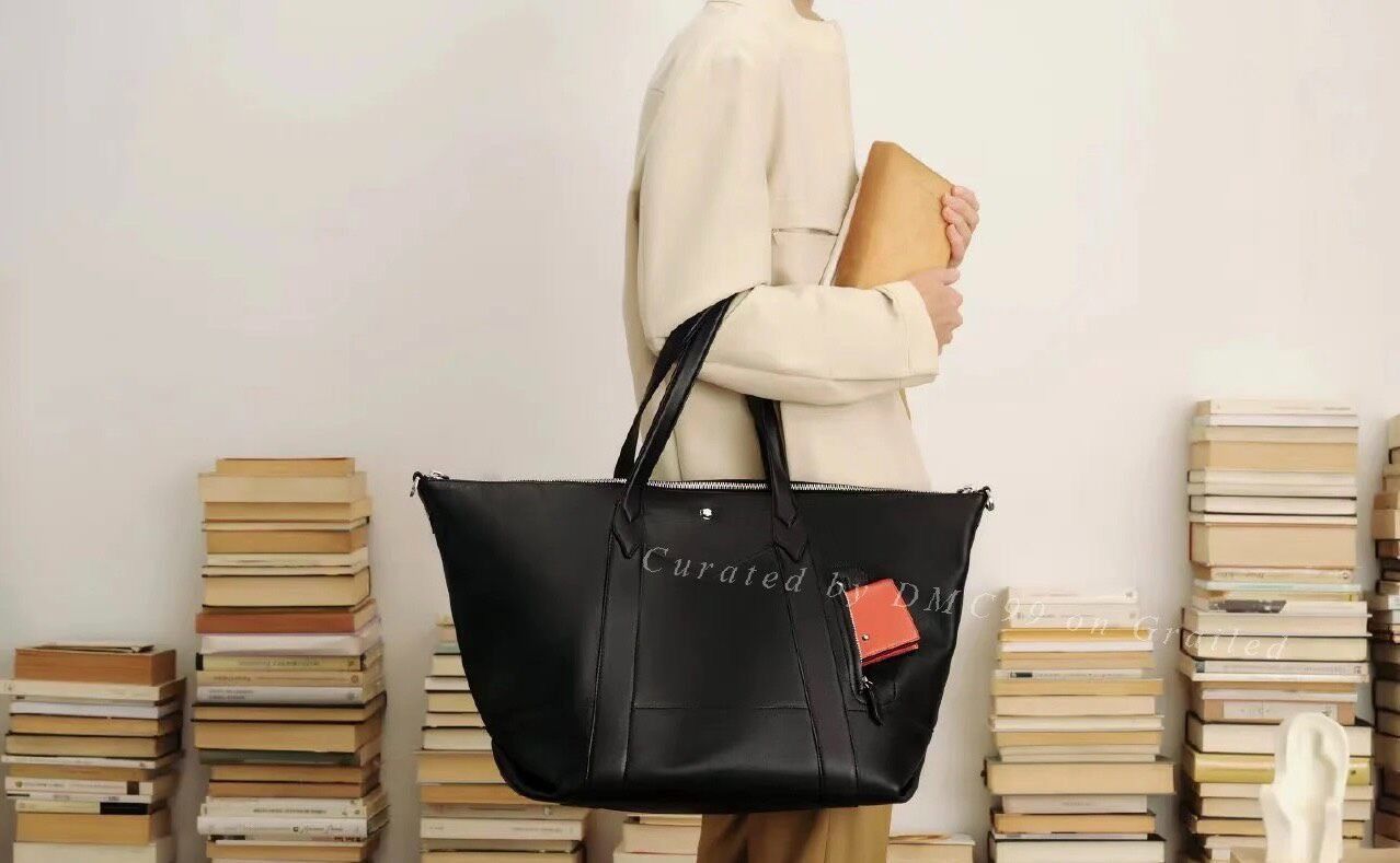 Montblanc Montblanc Black Leather Bag Size ONE SIZE - 1 Thumbnail