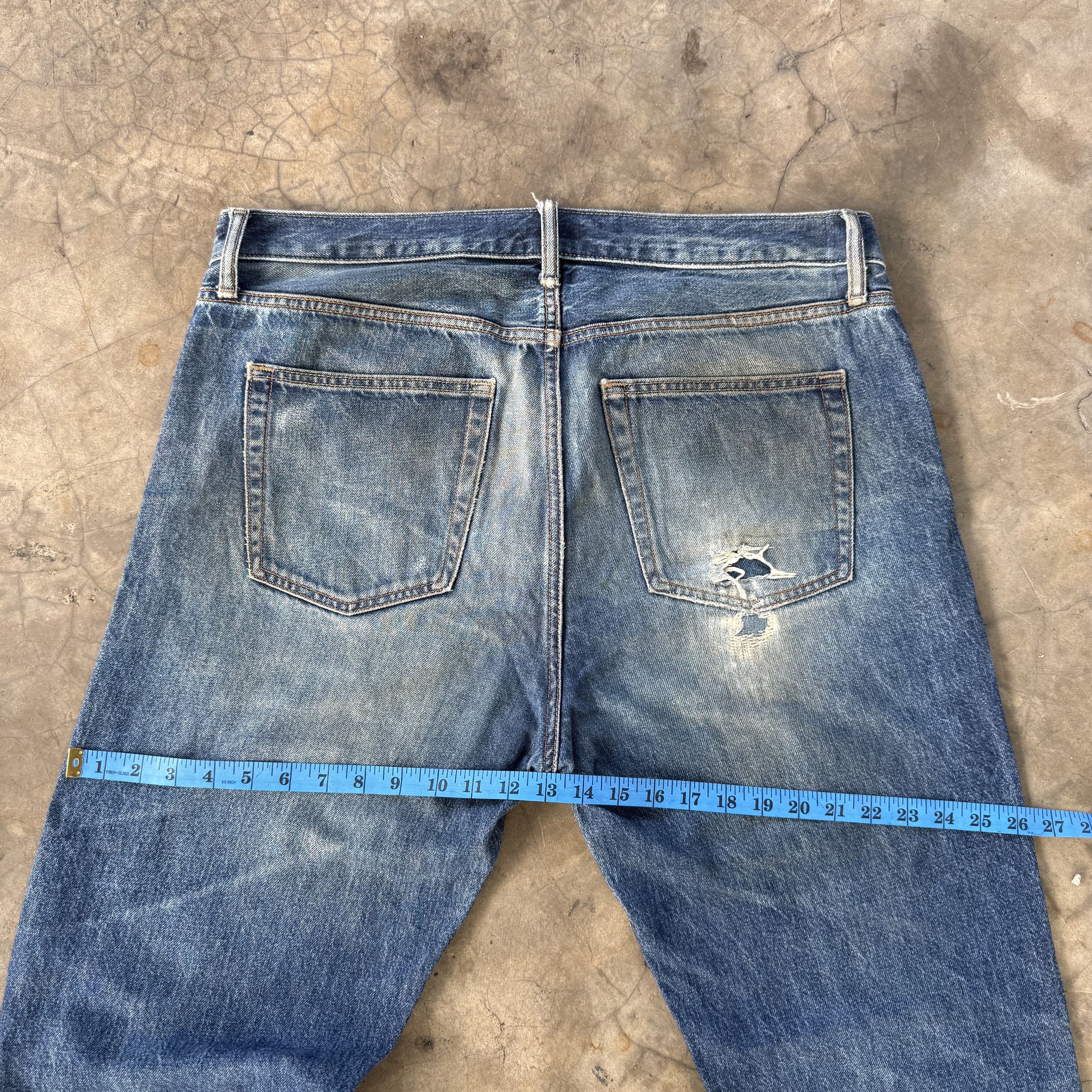 Japanese Brand Vintage Japanese Faded Rusty Denim Jean W38 Size US 38 / EU 54 - 11 Thumbnail
