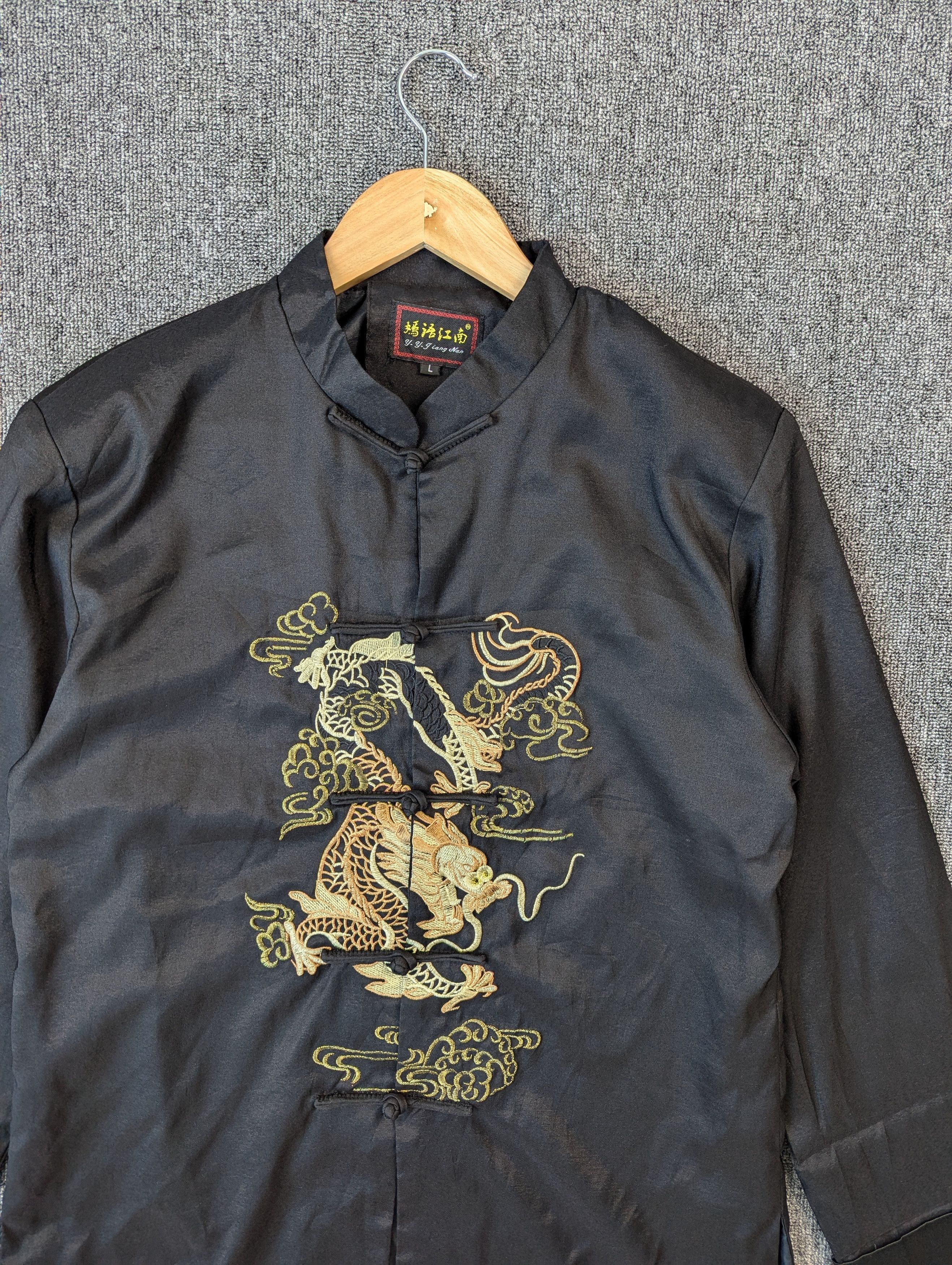 Japanese Brand Vintage Japanese Brand Tang Suit Dragon Embroidery Jacket Size US M / EU 48-50 / 2 - 2 Thumbnail
