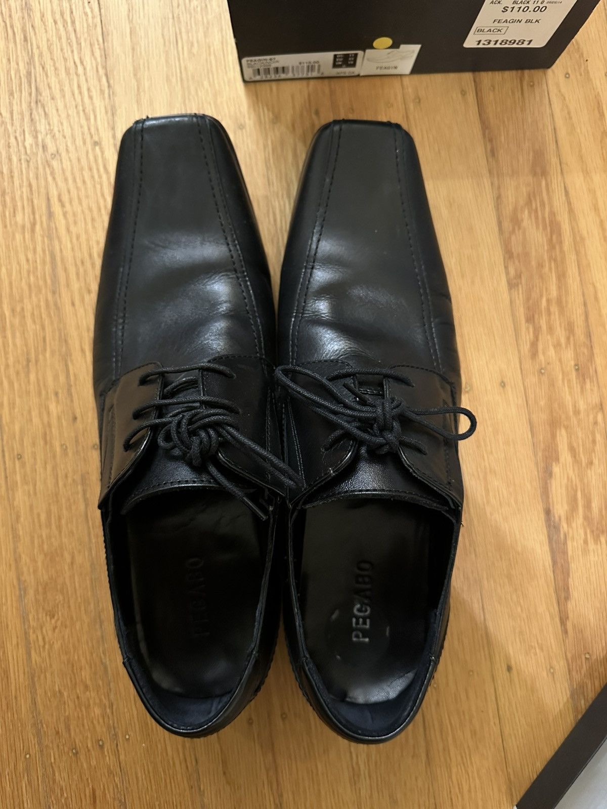 Other Pegabo Mens Leather Dress Shoes Size US 11 / EU 44 - 3 Thumbnail