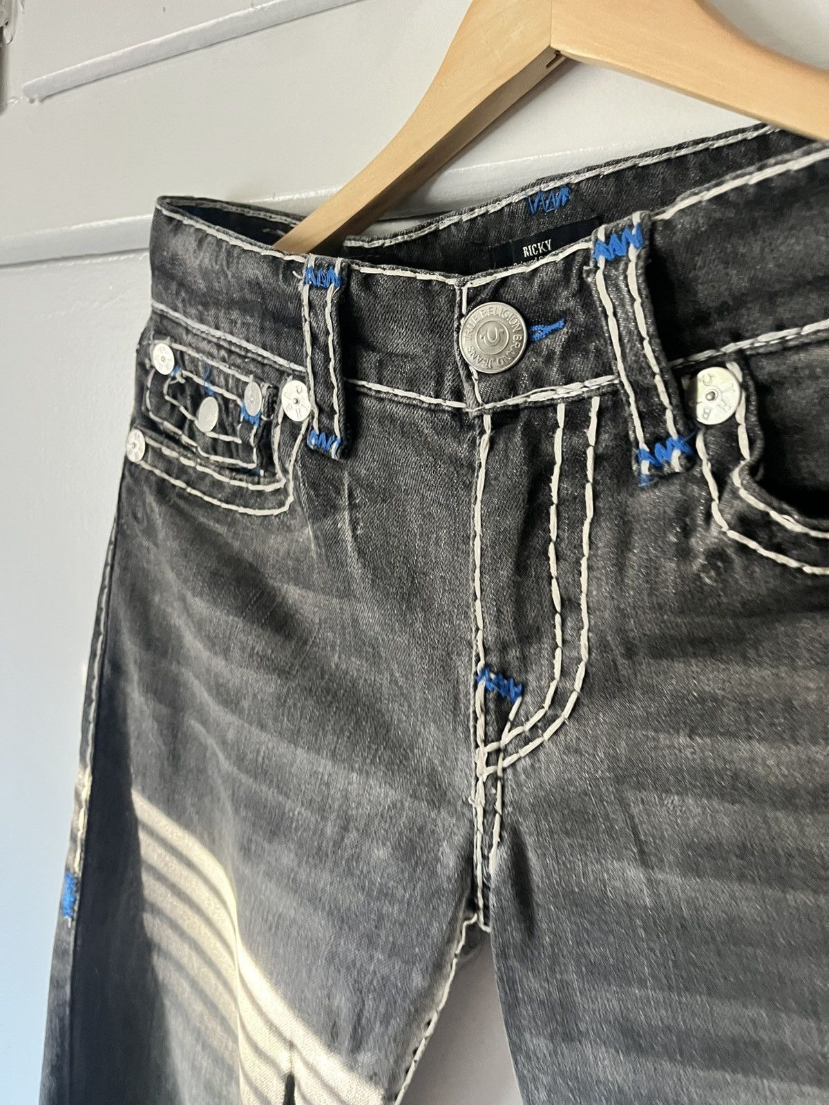 True Religion Denim True Religion Grey White stitching Size US 30 / EU 46 - 3 Thumbnail