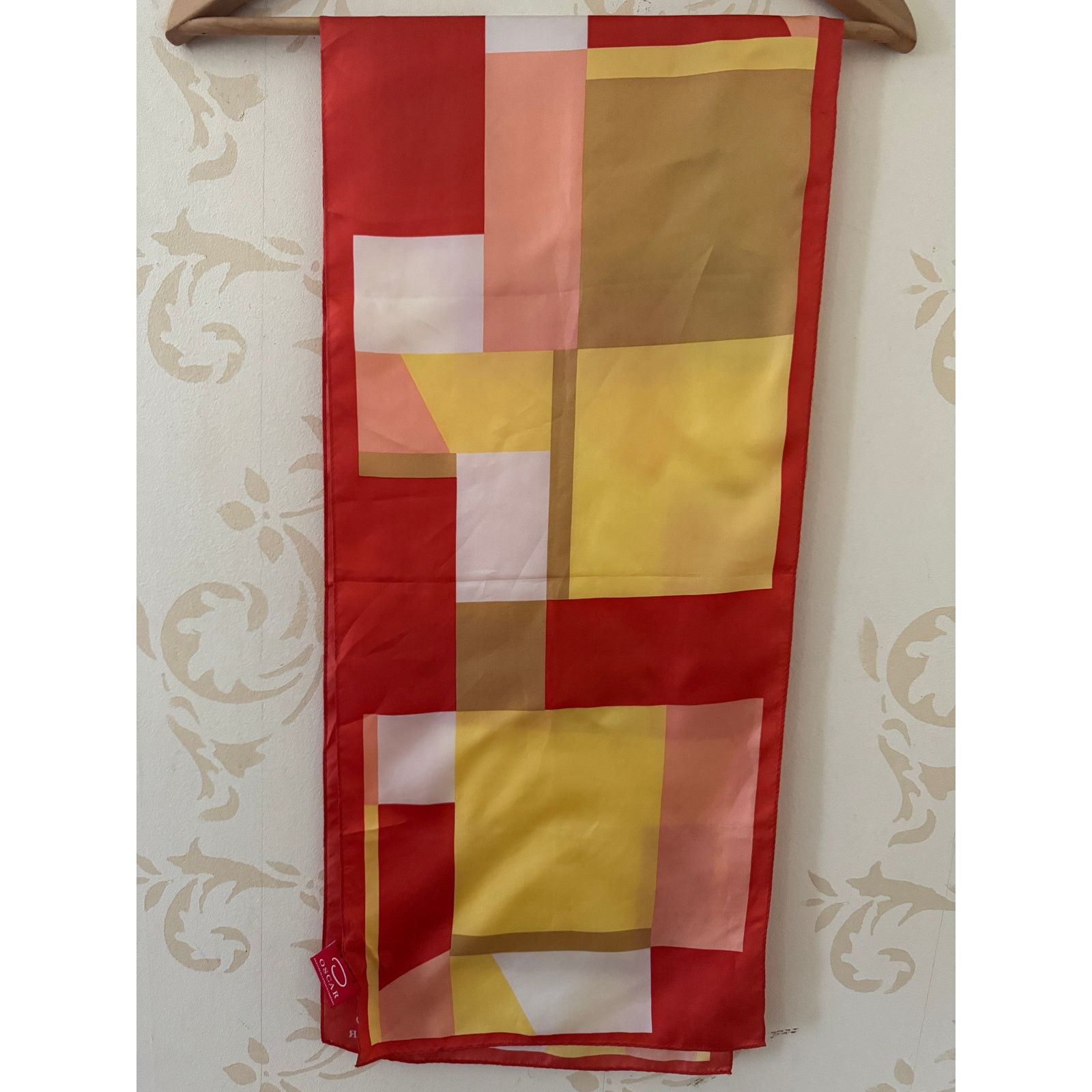 Oscar De La Renta Oscar de la Renta 100% Silk Hand Rolled Fall Colors Scarf Size ONE SIZE - 3 Thumbnail